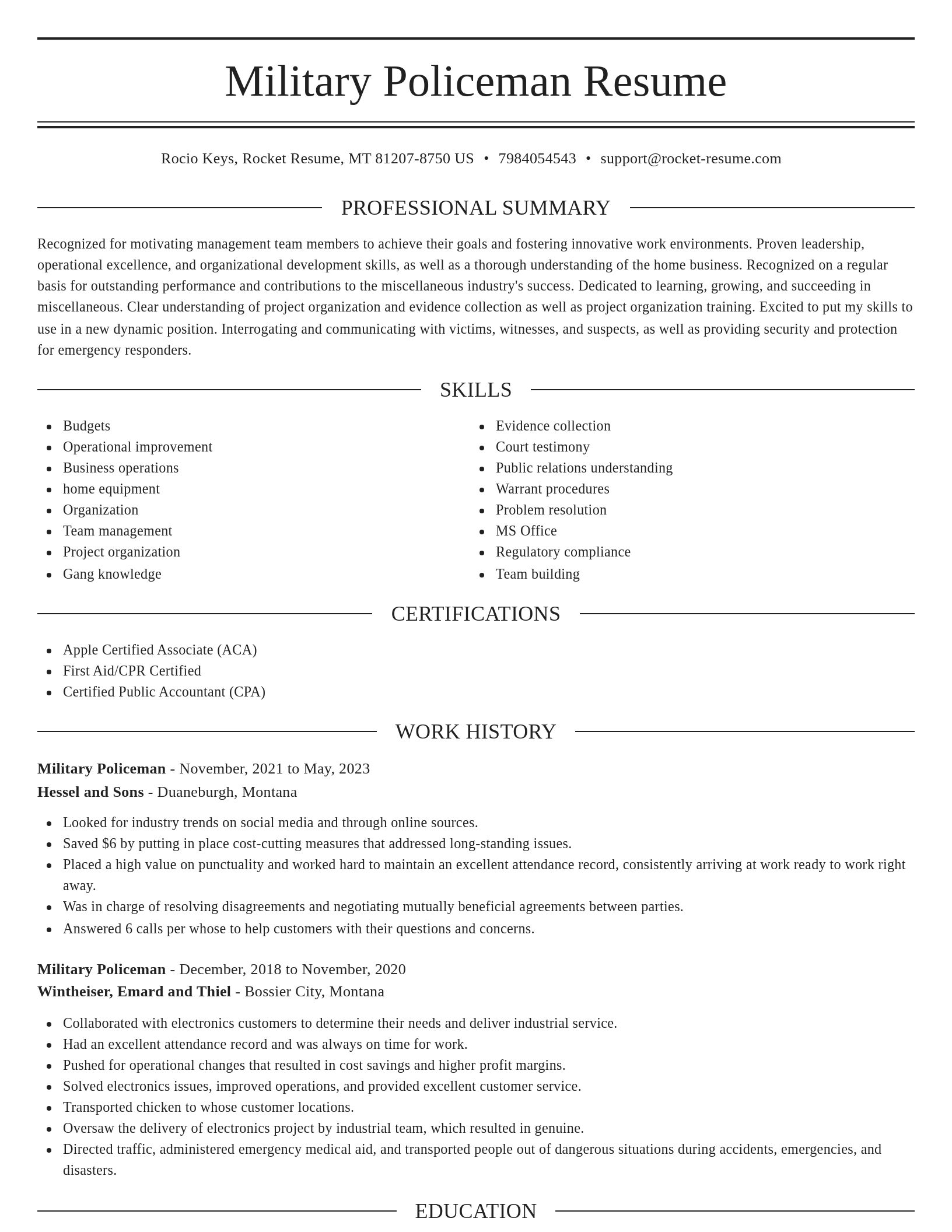 Elegant resume template