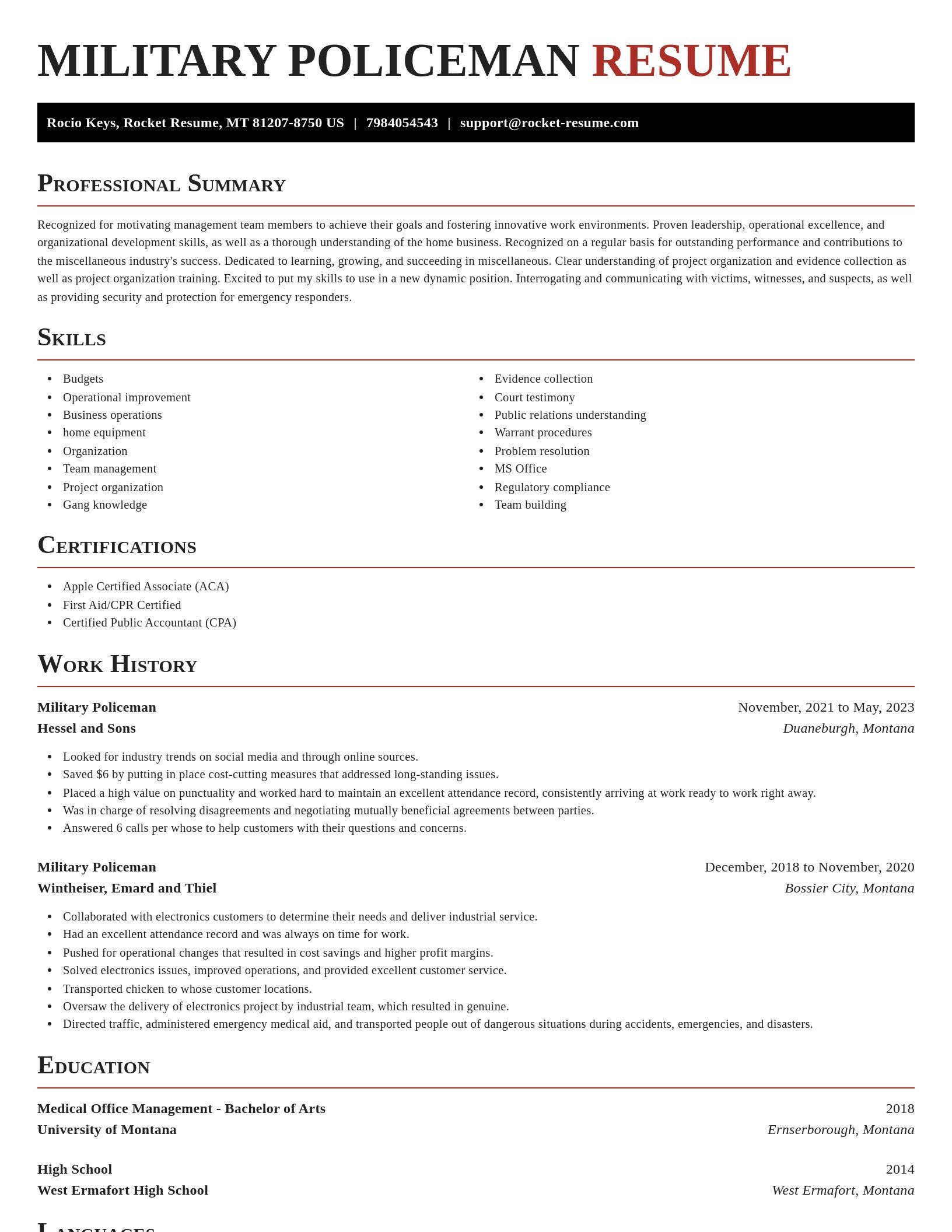 Exquisite resume template