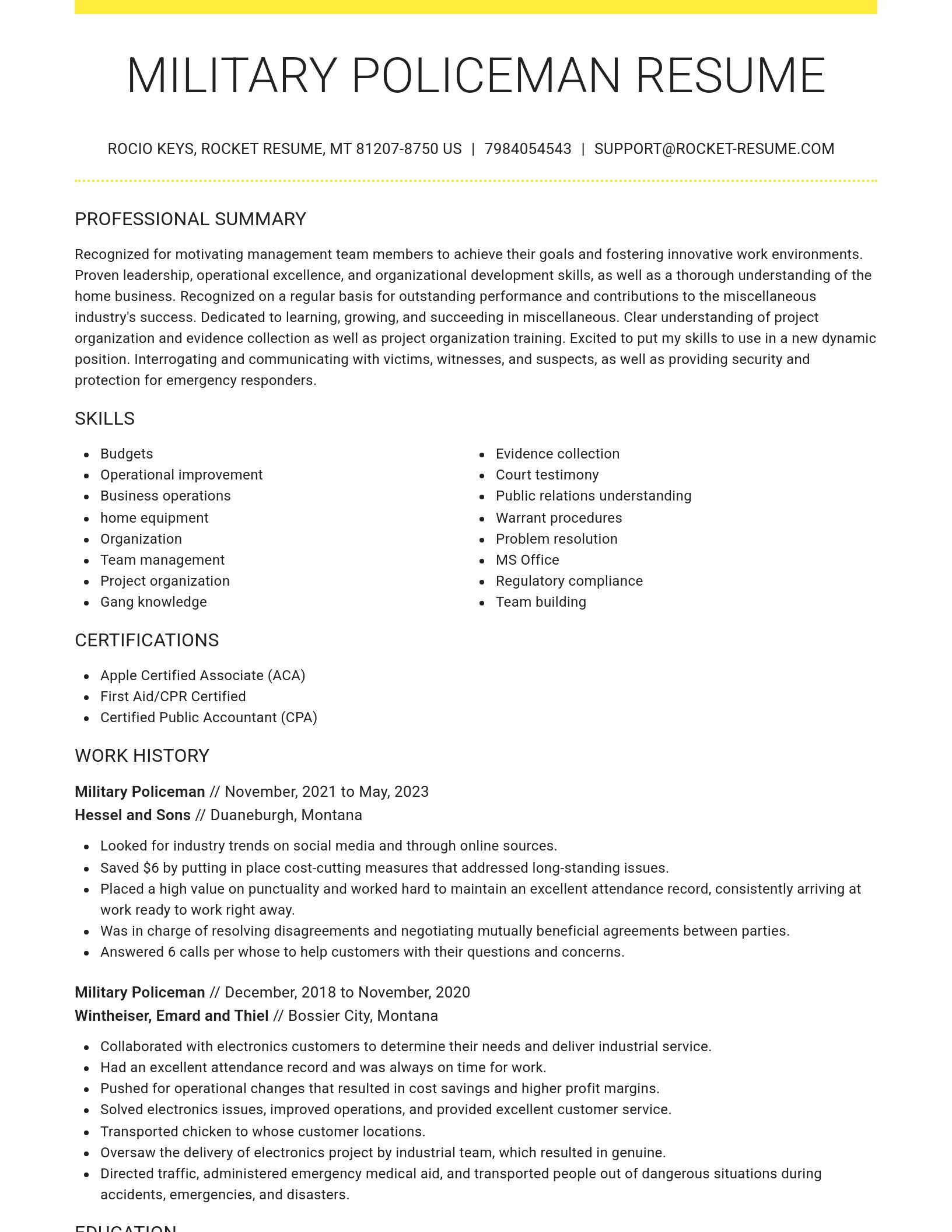Grand resume template