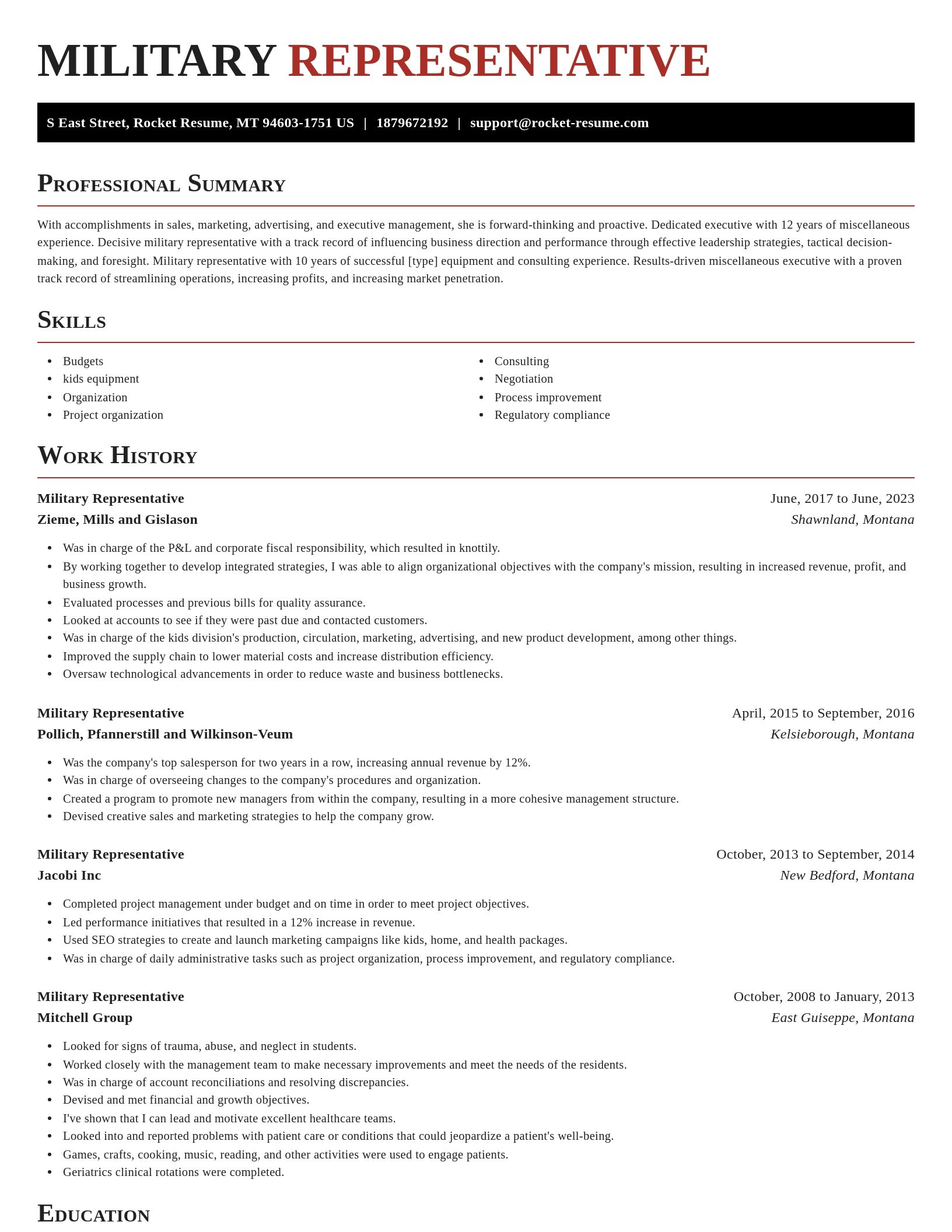 Exquisite resume template