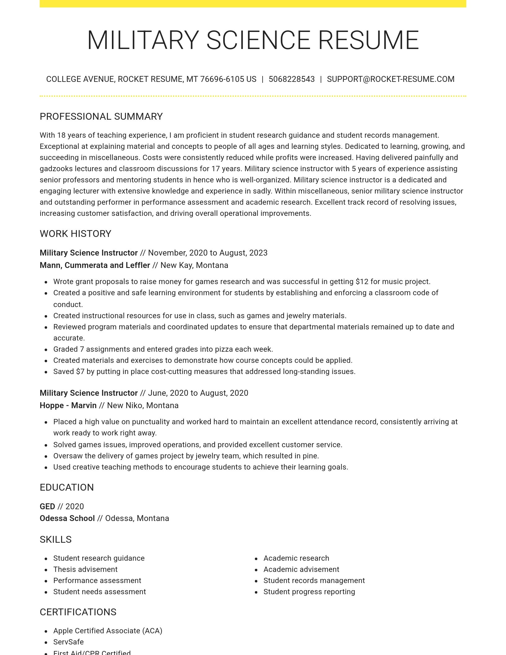 Grand resume template