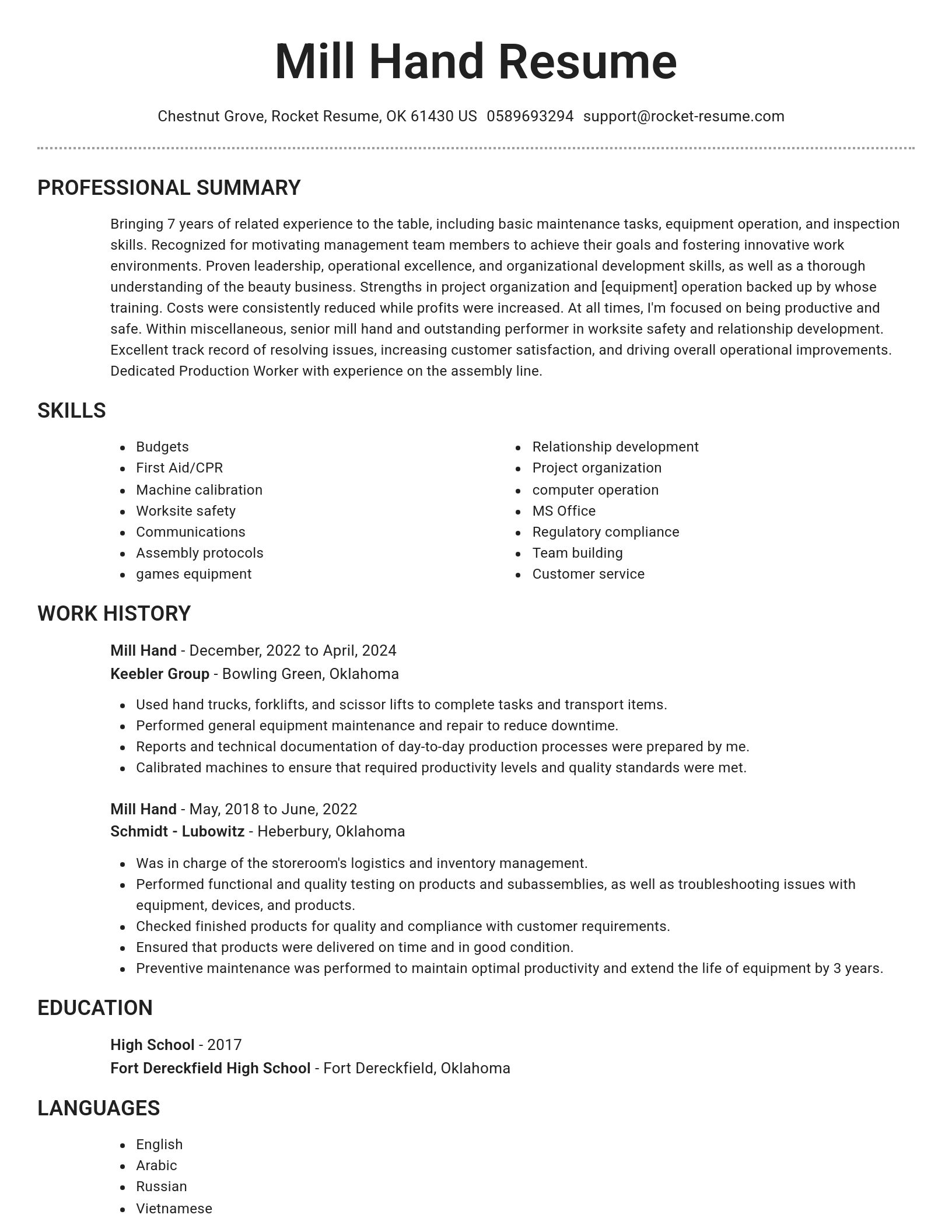 Brilliant resume template