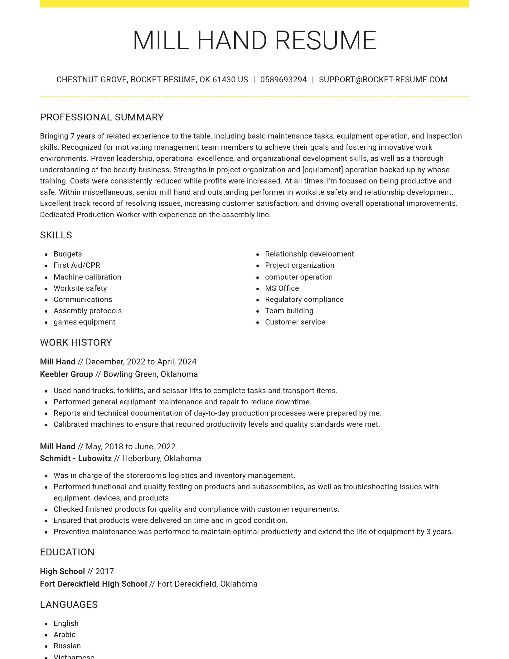 Grand resume template