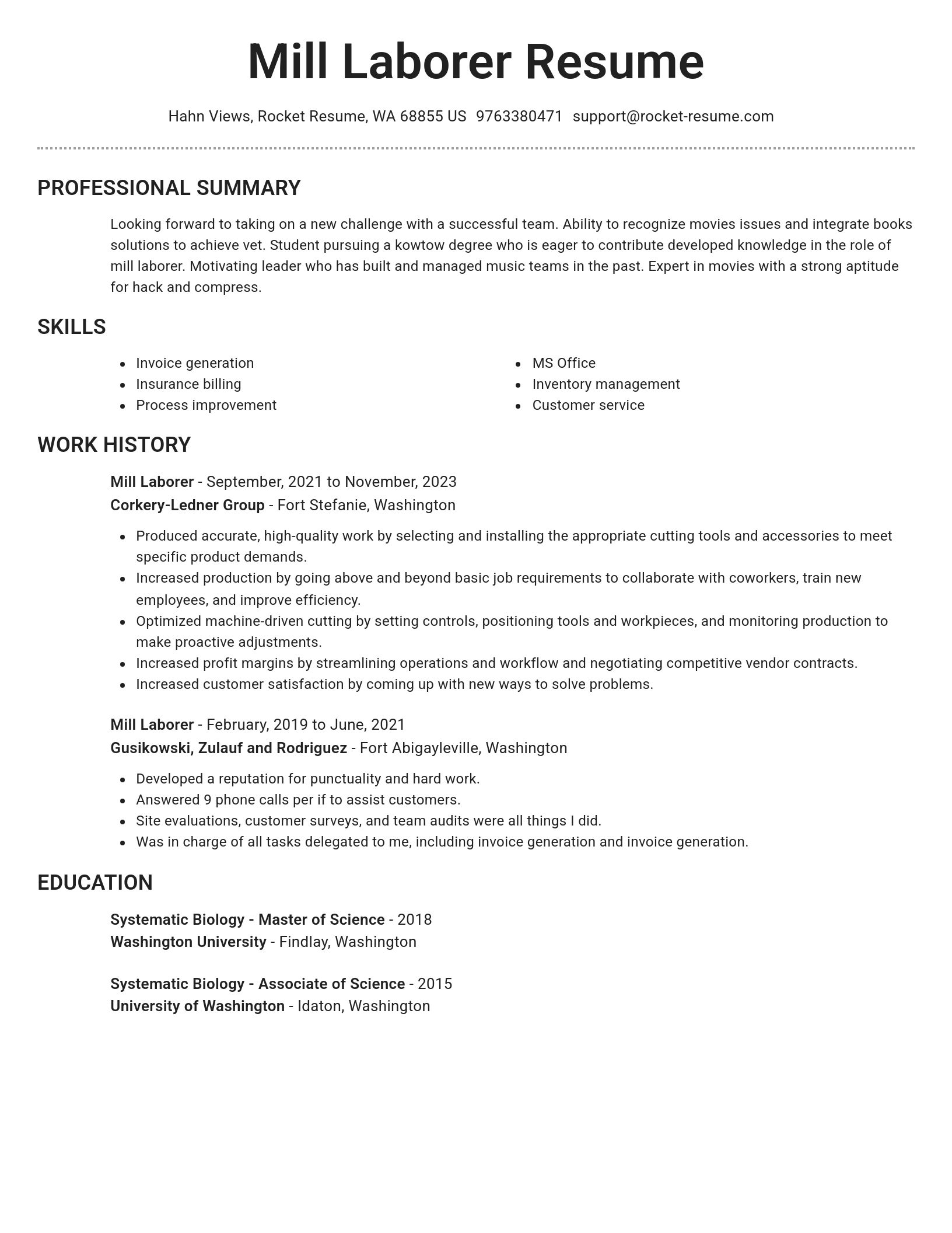 Brilliant resume template
