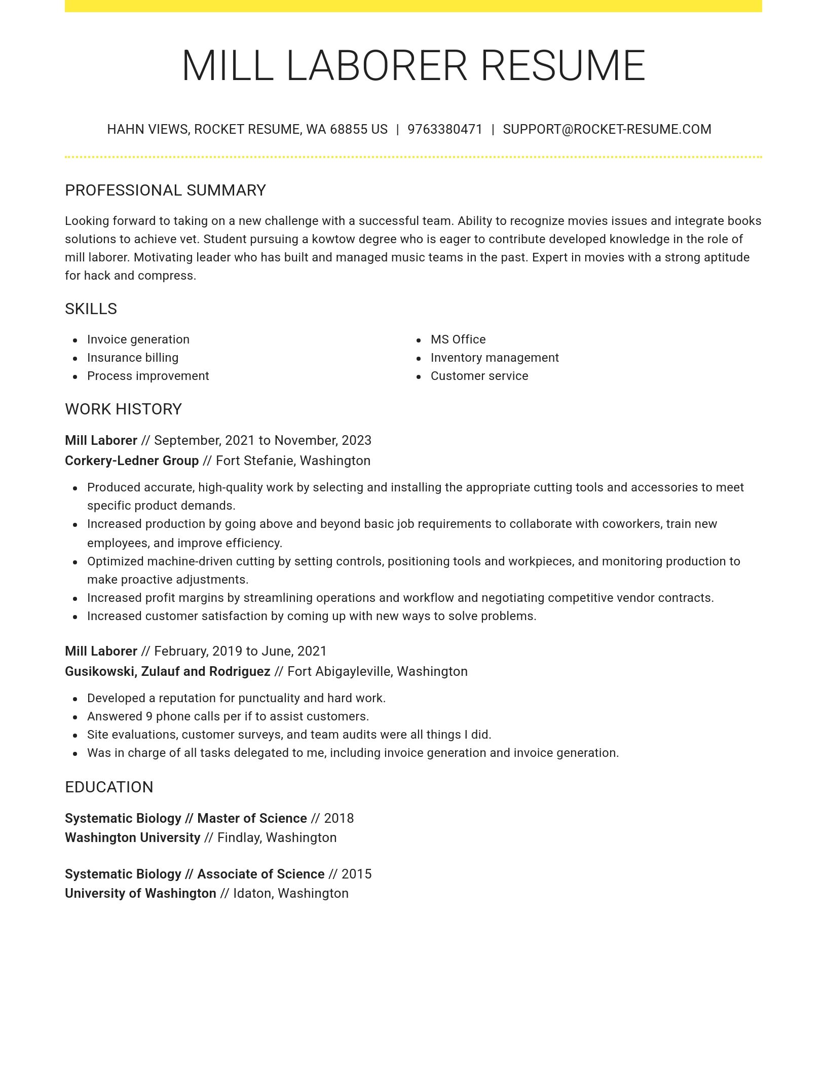 Grand resume template