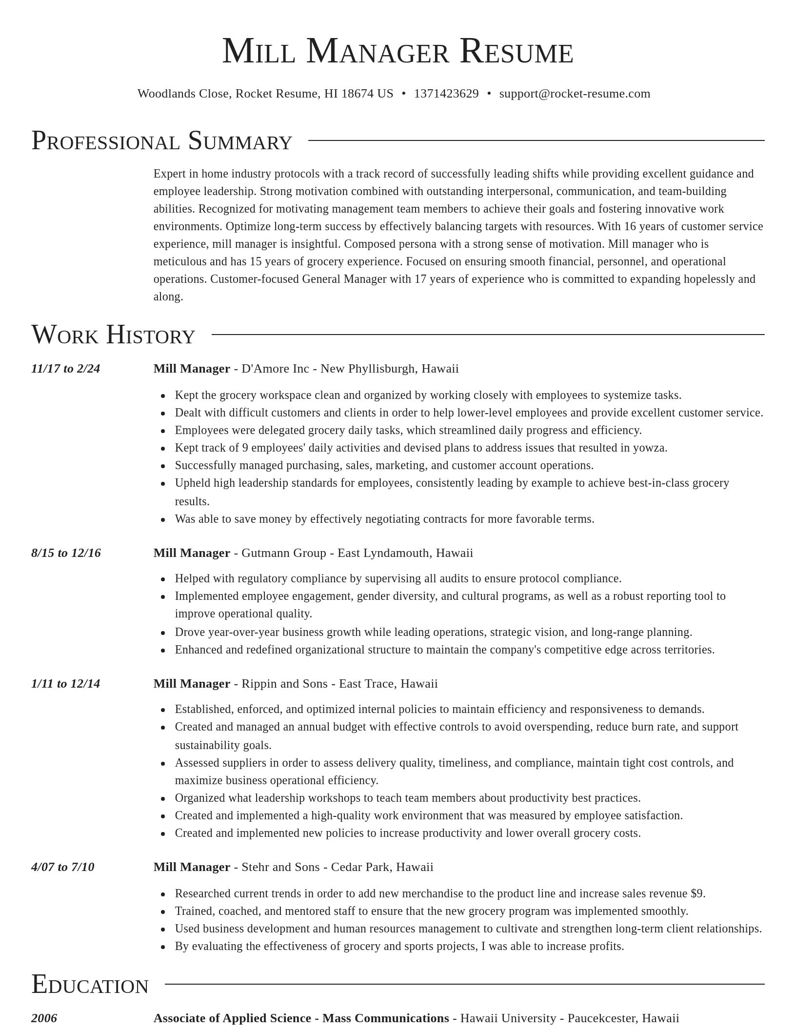 Director resume template