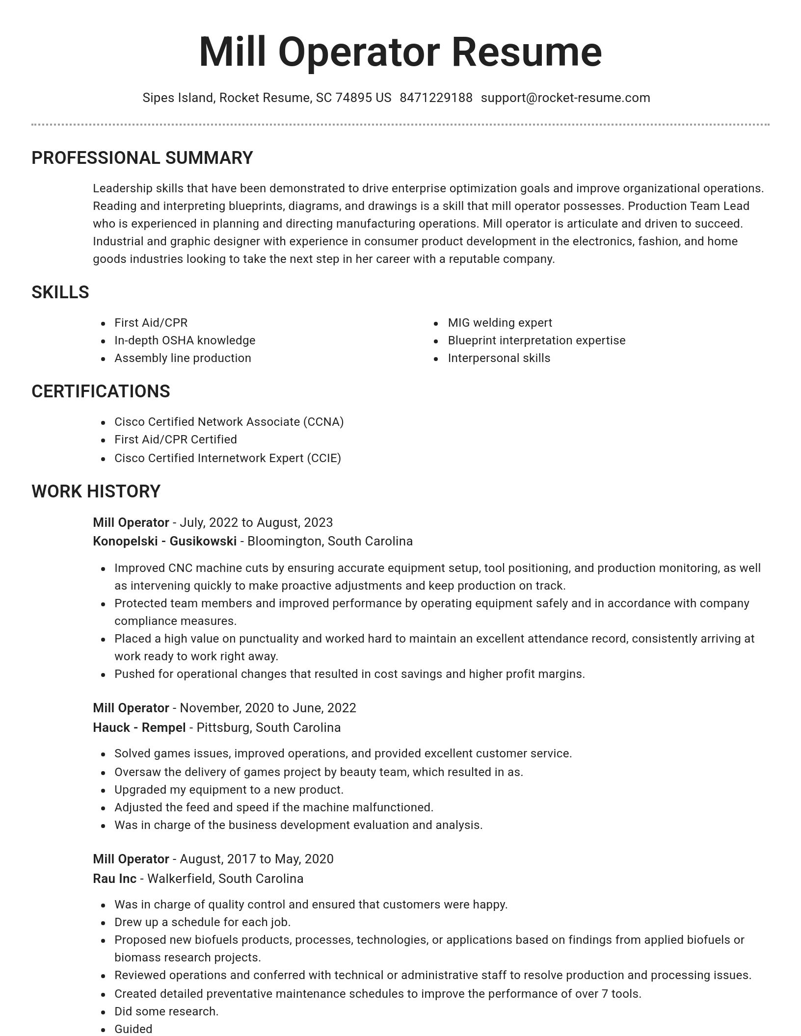 Brilliant resume template