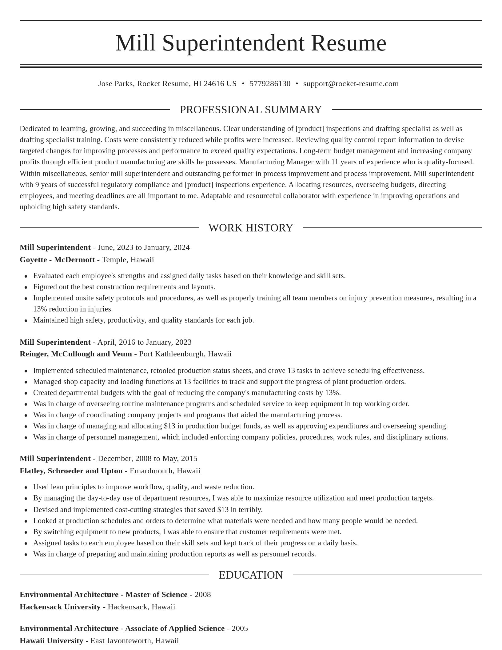 Elegant resume template