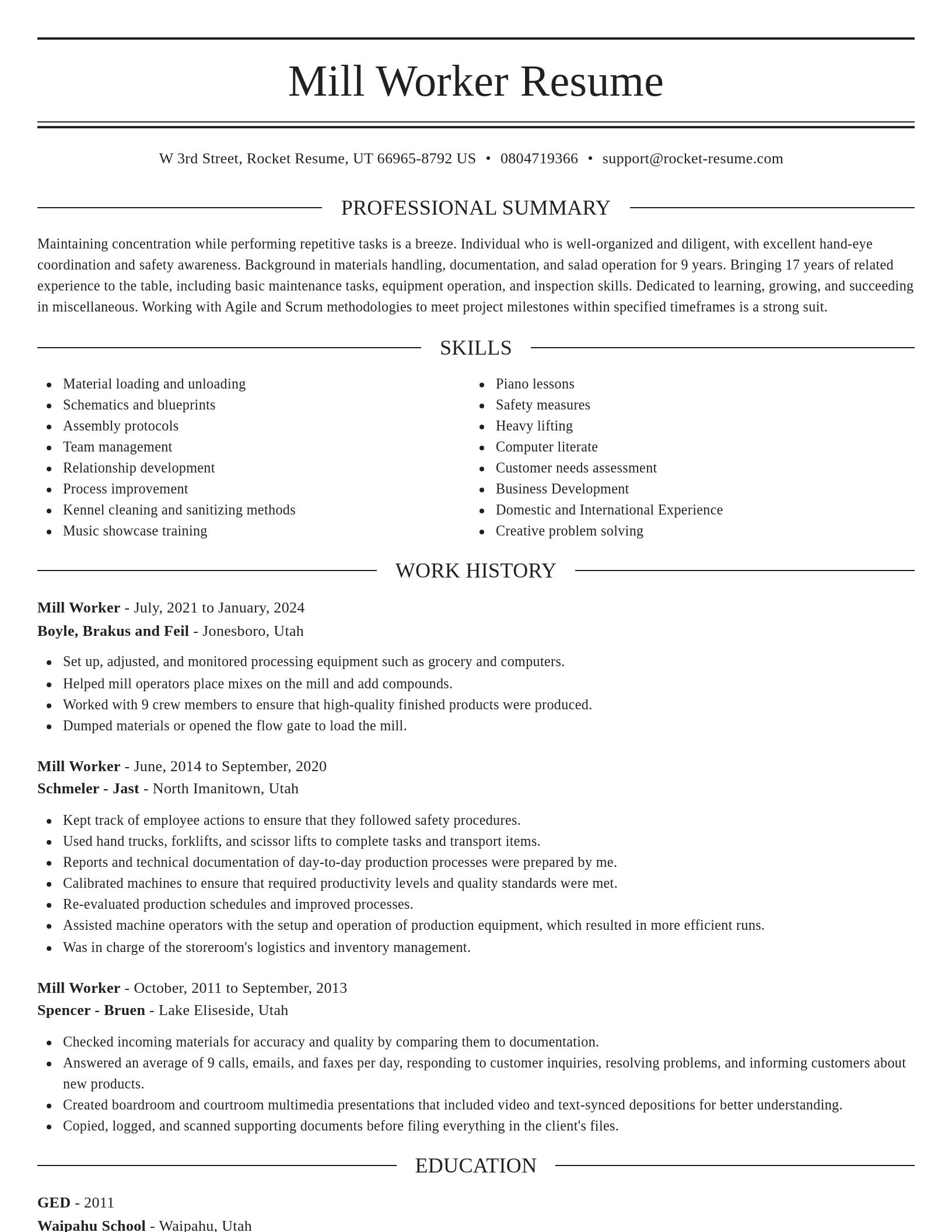 Elegant resume template