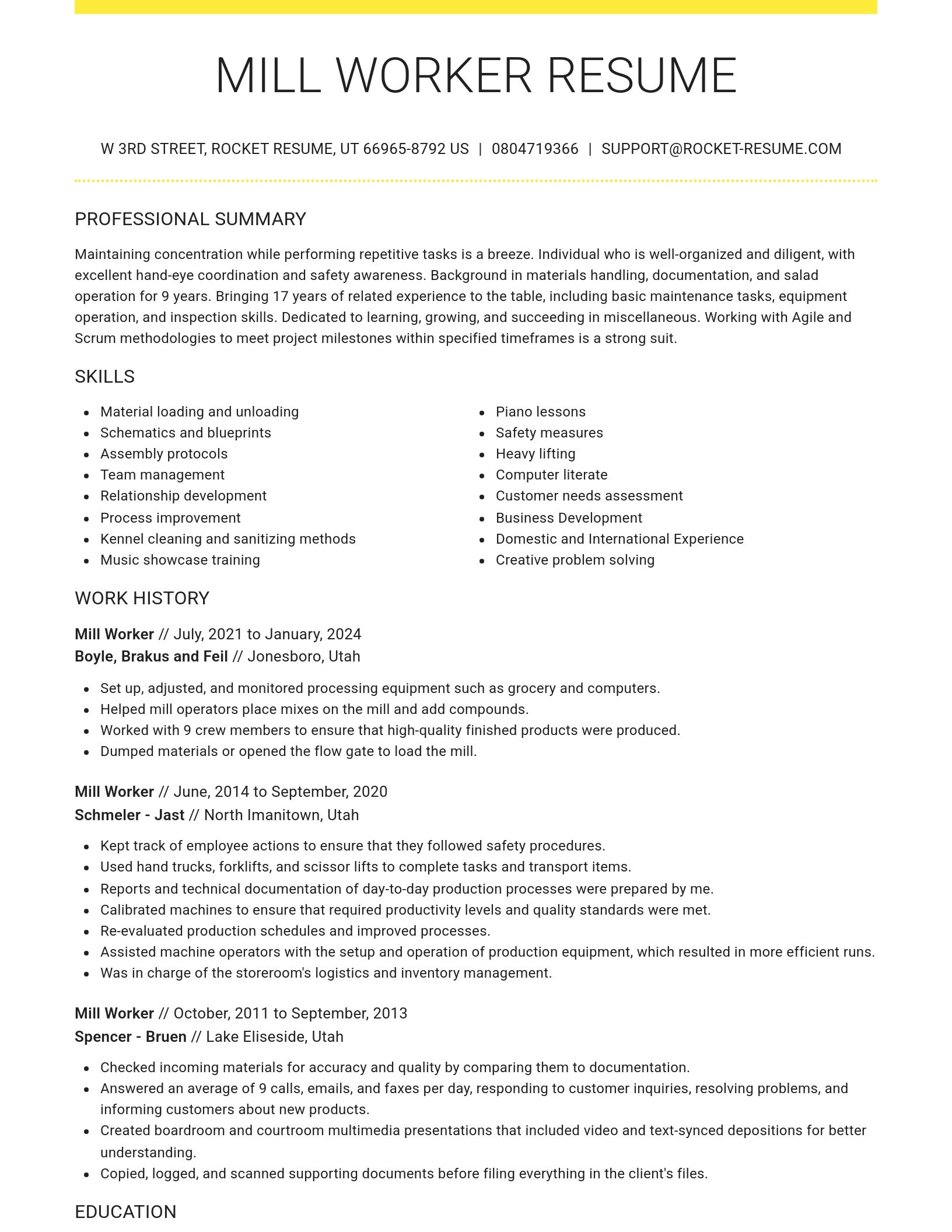 Grand resume template