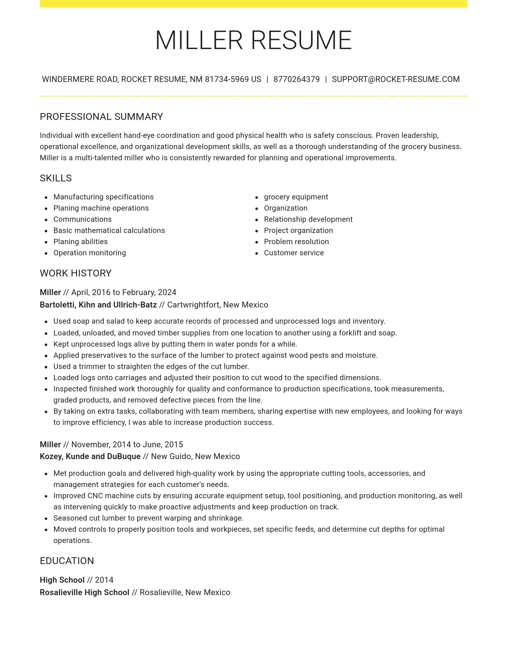 Grand resume template