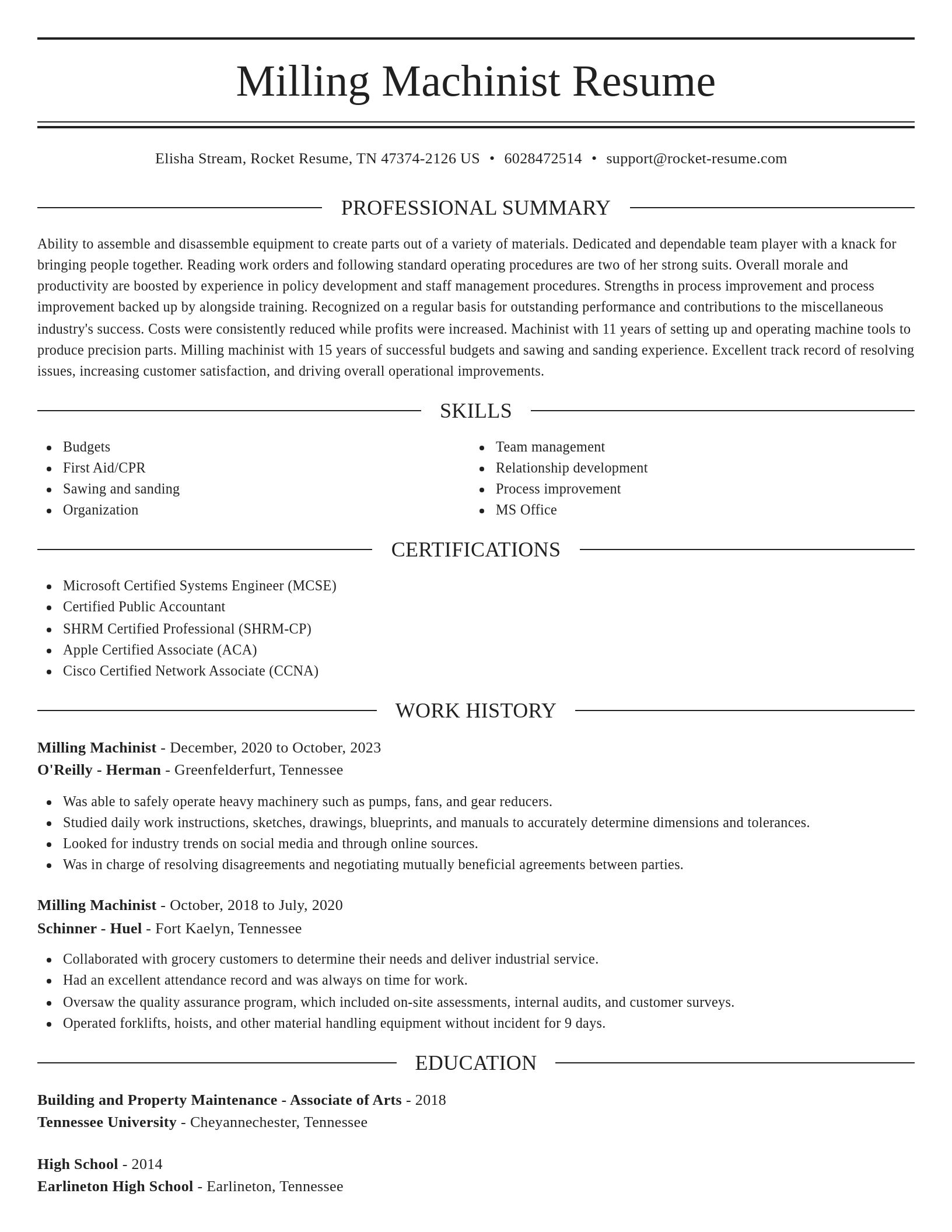 Elegant resume template