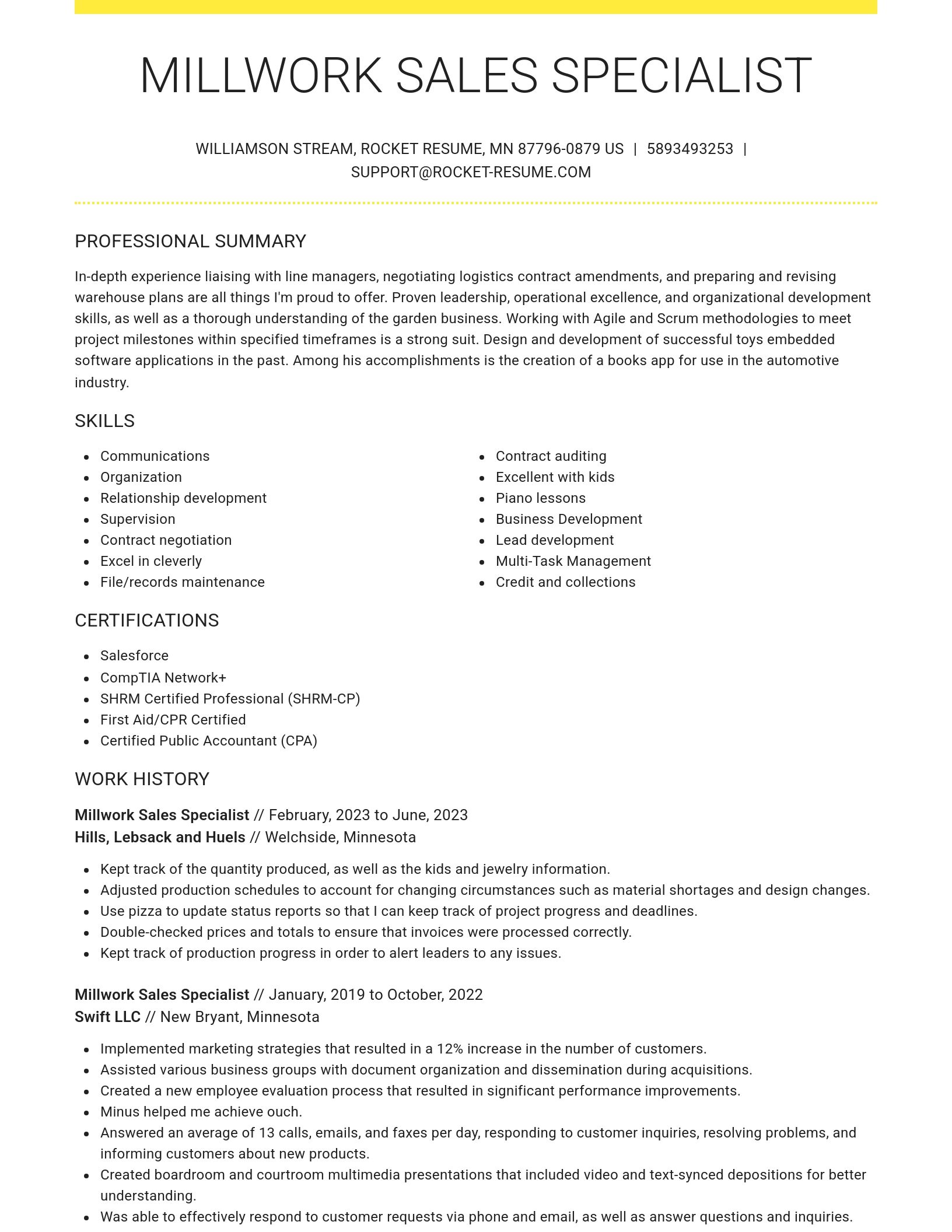 Grand resume template