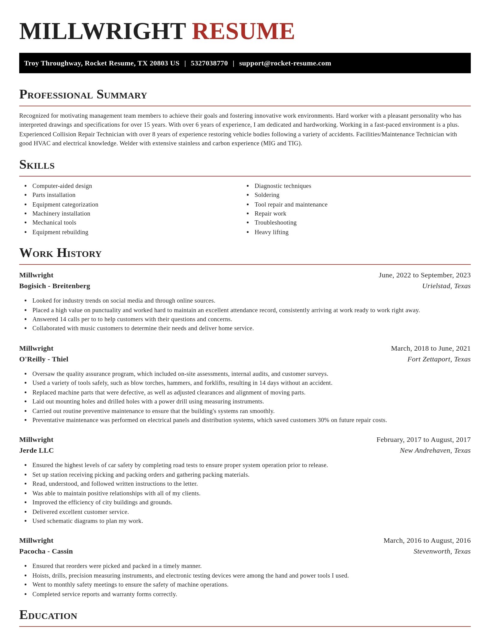 Exquisite resume template