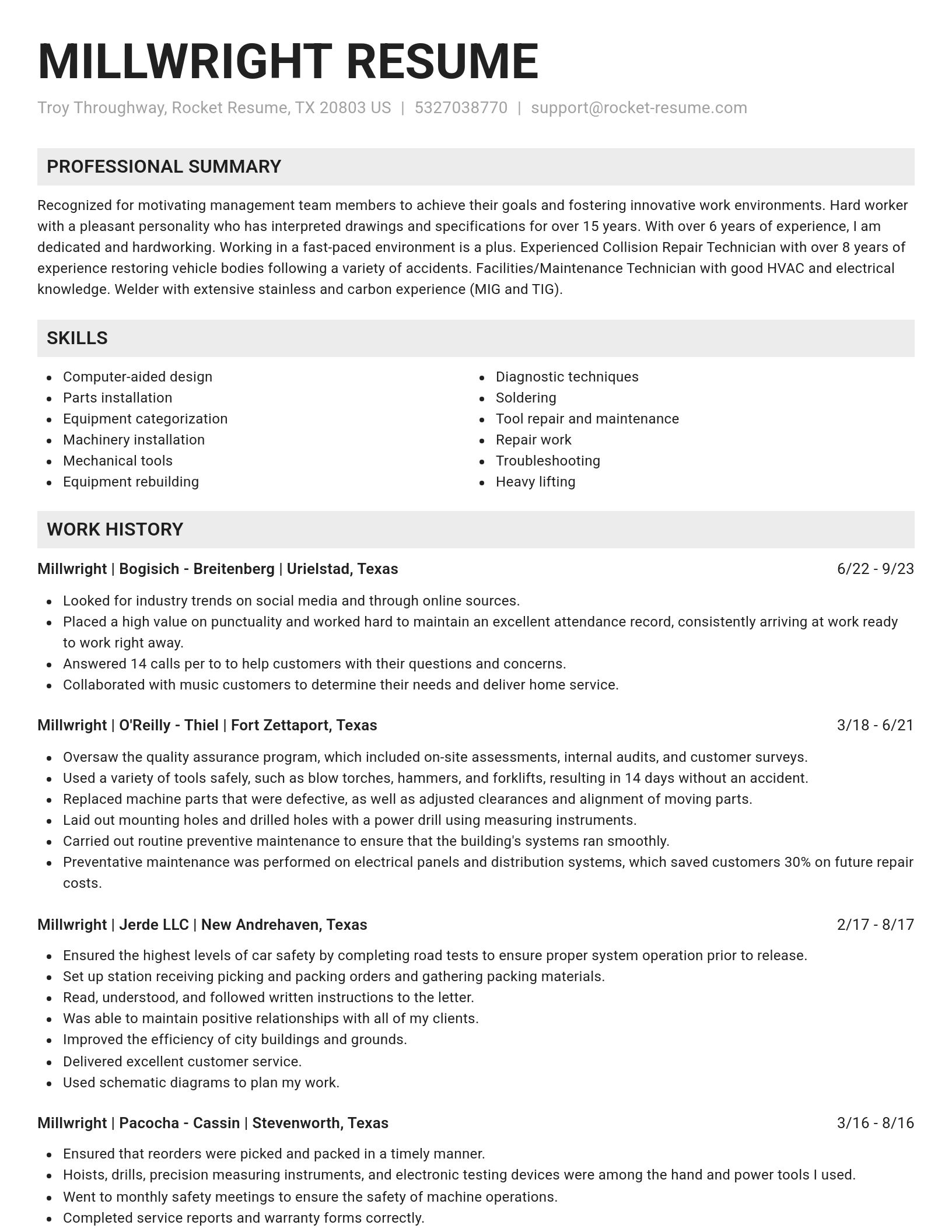 Genius resume template