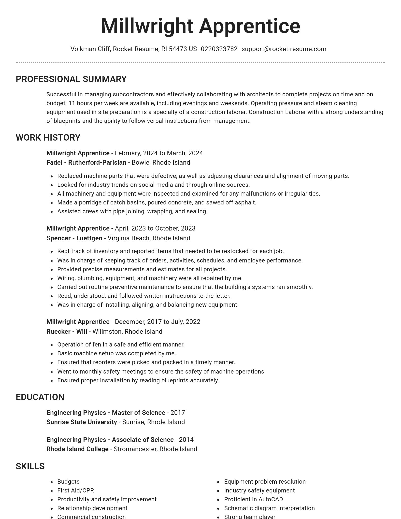 Brilliant resume template