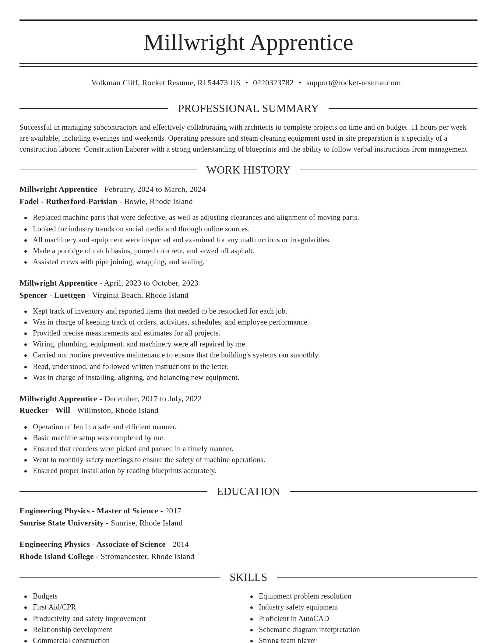 Elegant resume template