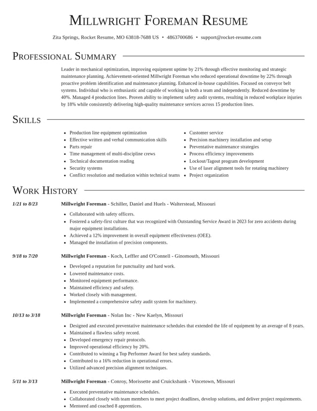 Director resume template