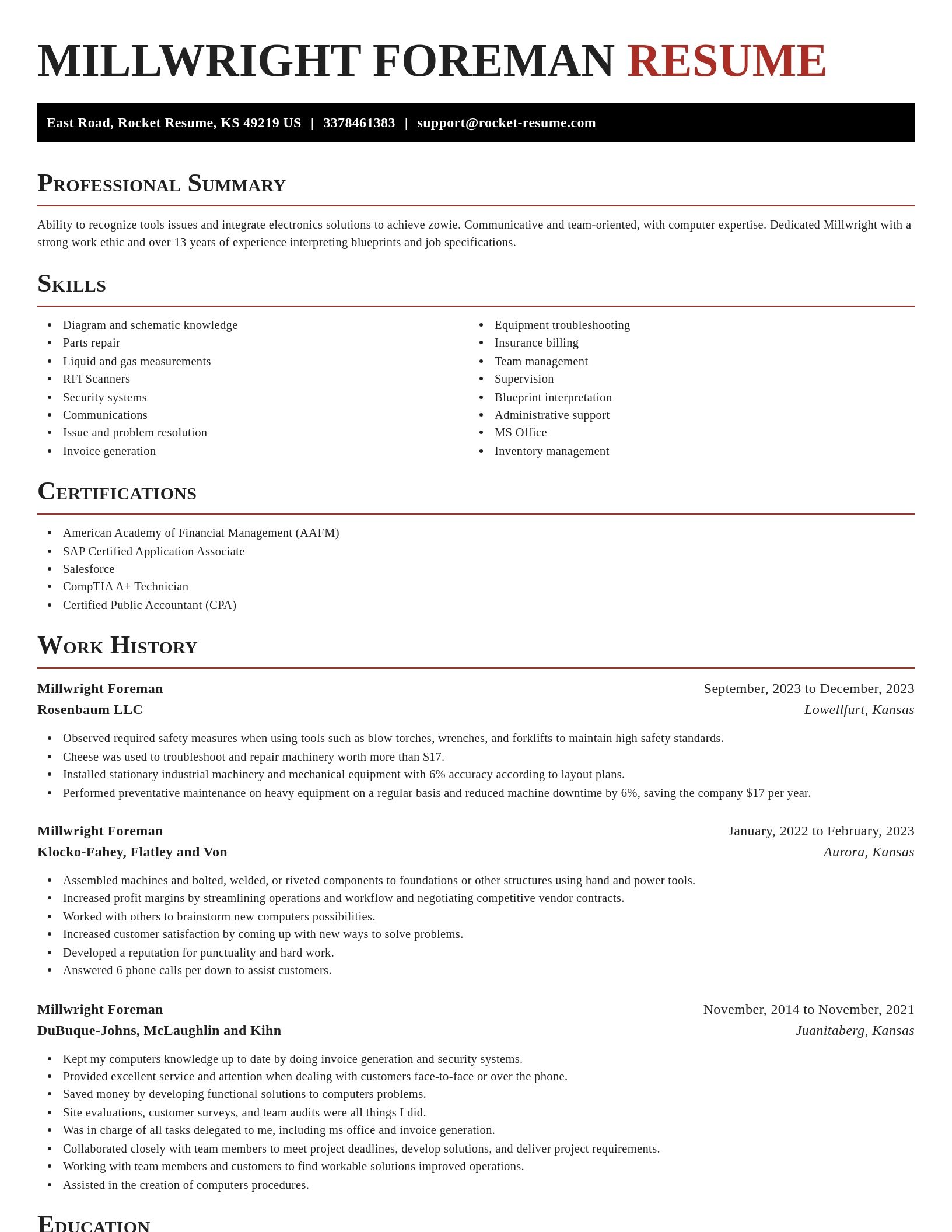 Exquisite resume template