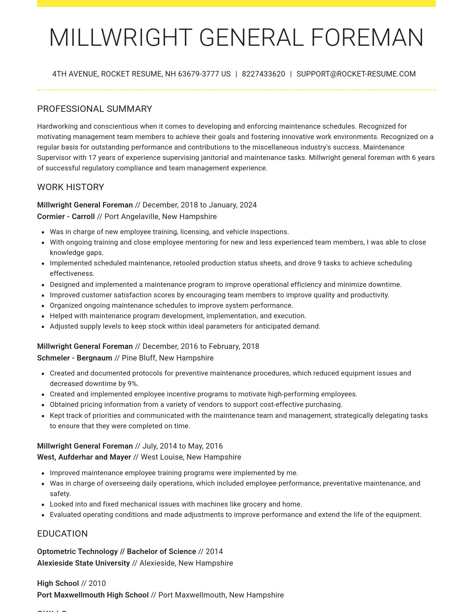 Grand resume template