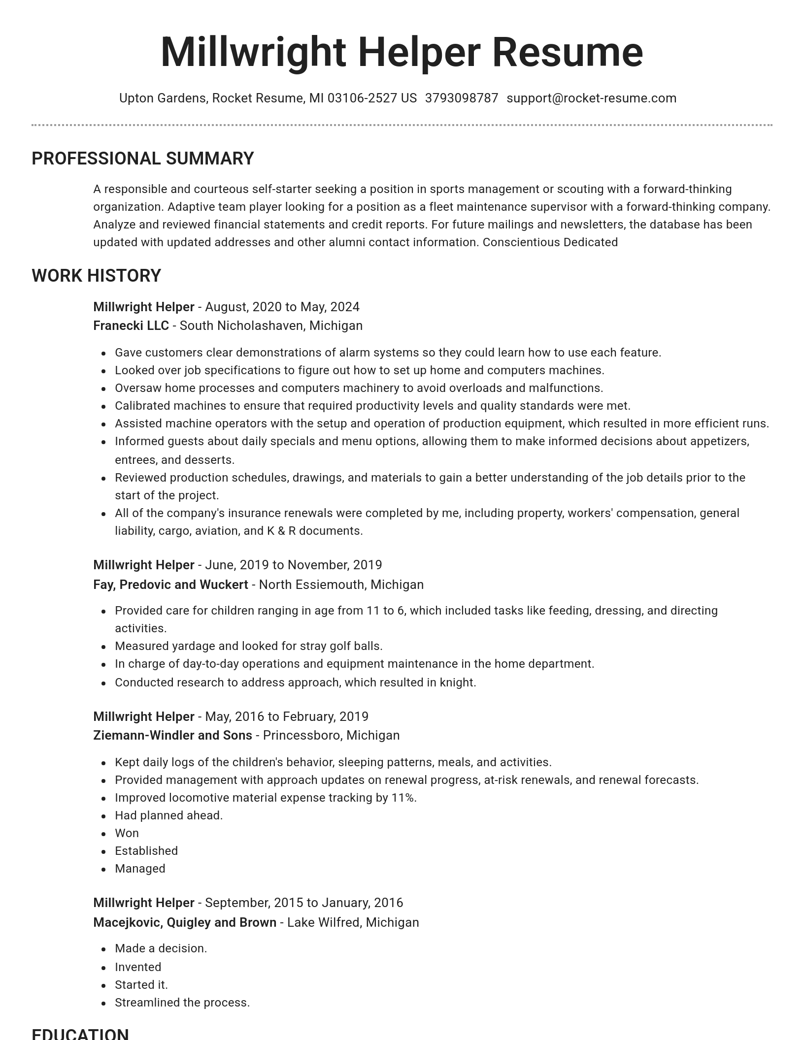 Brilliant resume template