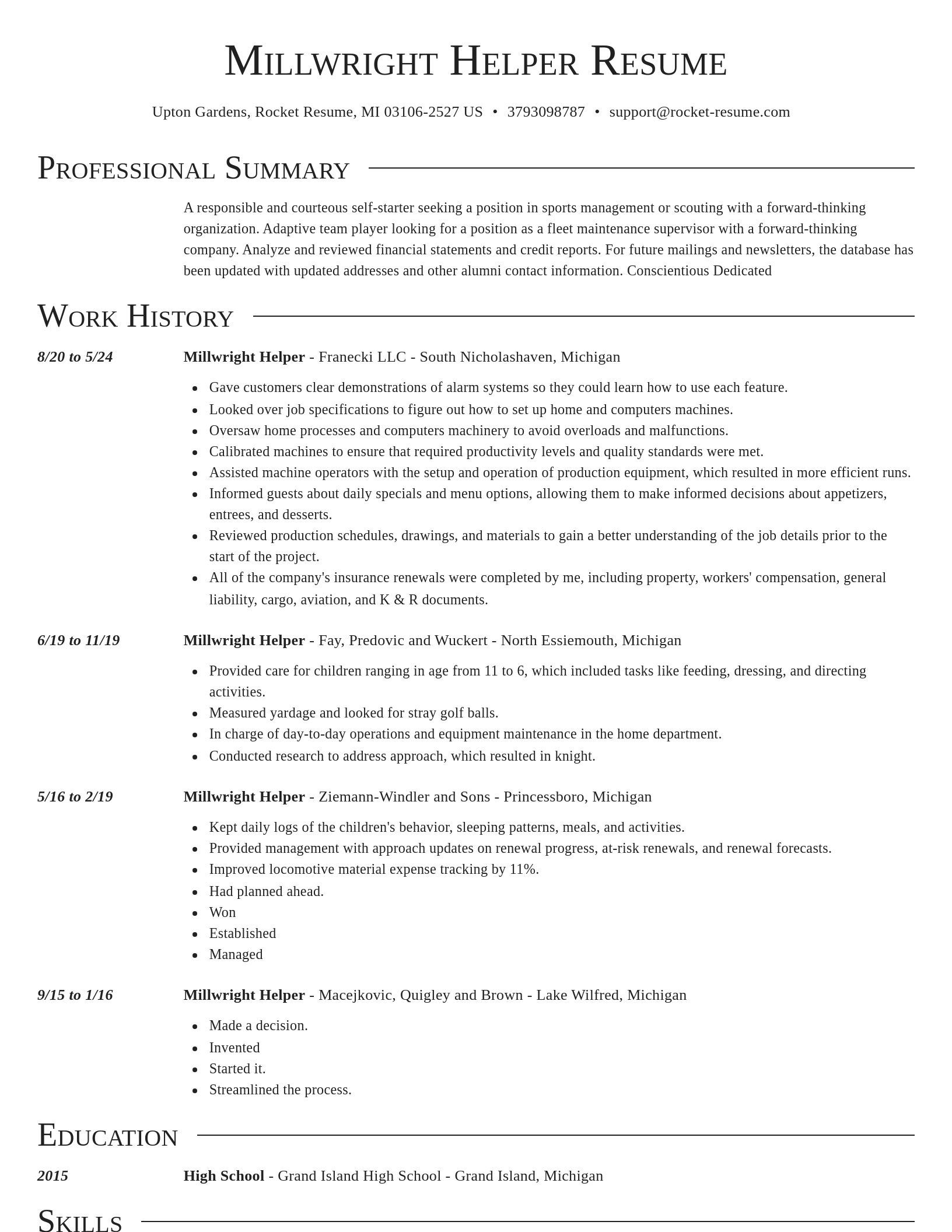 Director resume template
