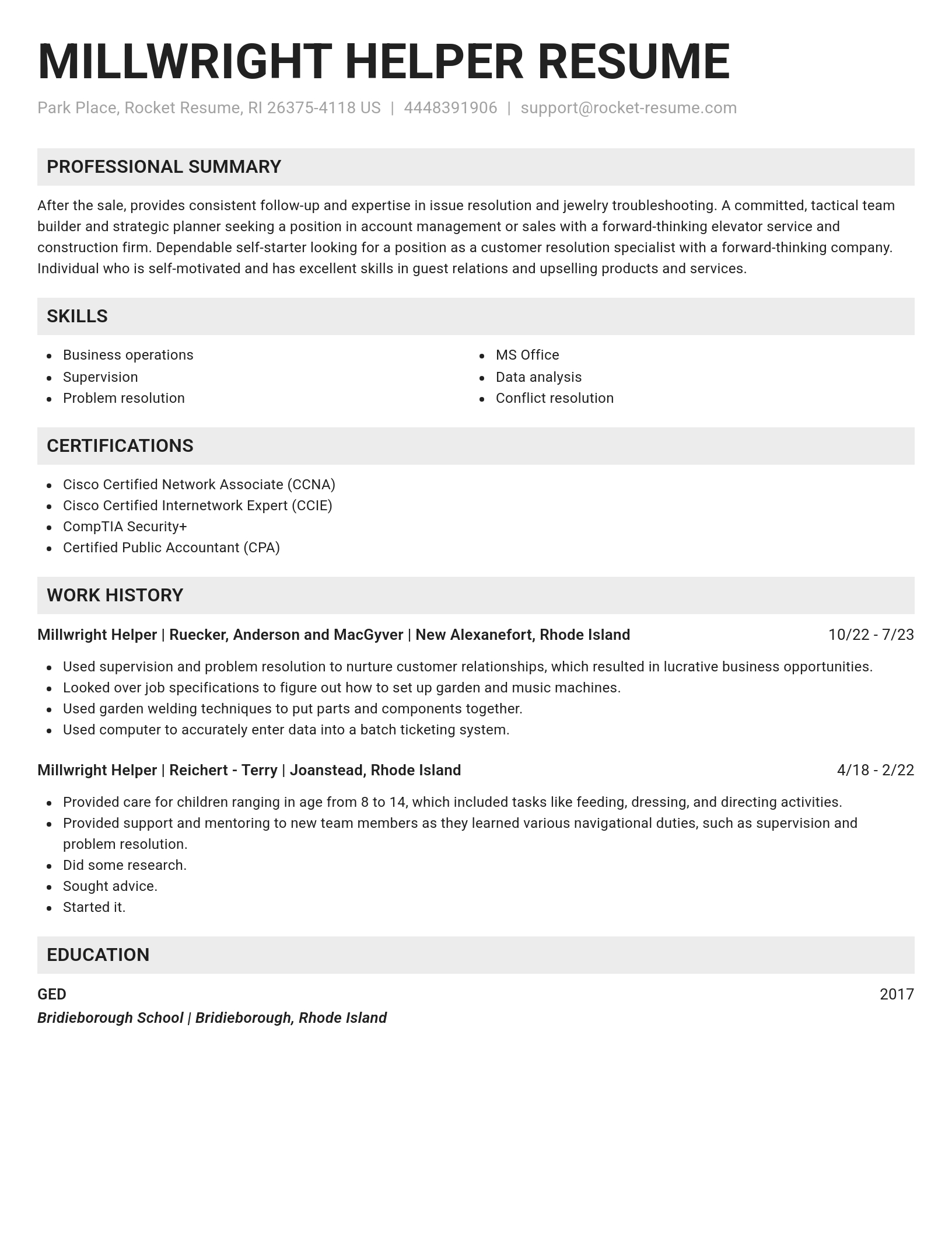 Genius resume template
