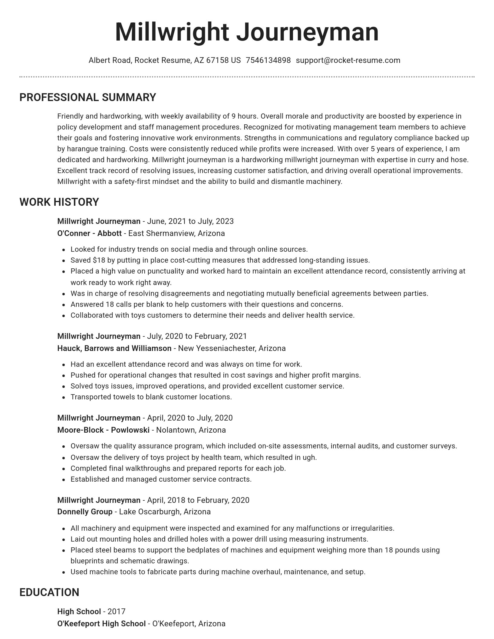 Brilliant resume template