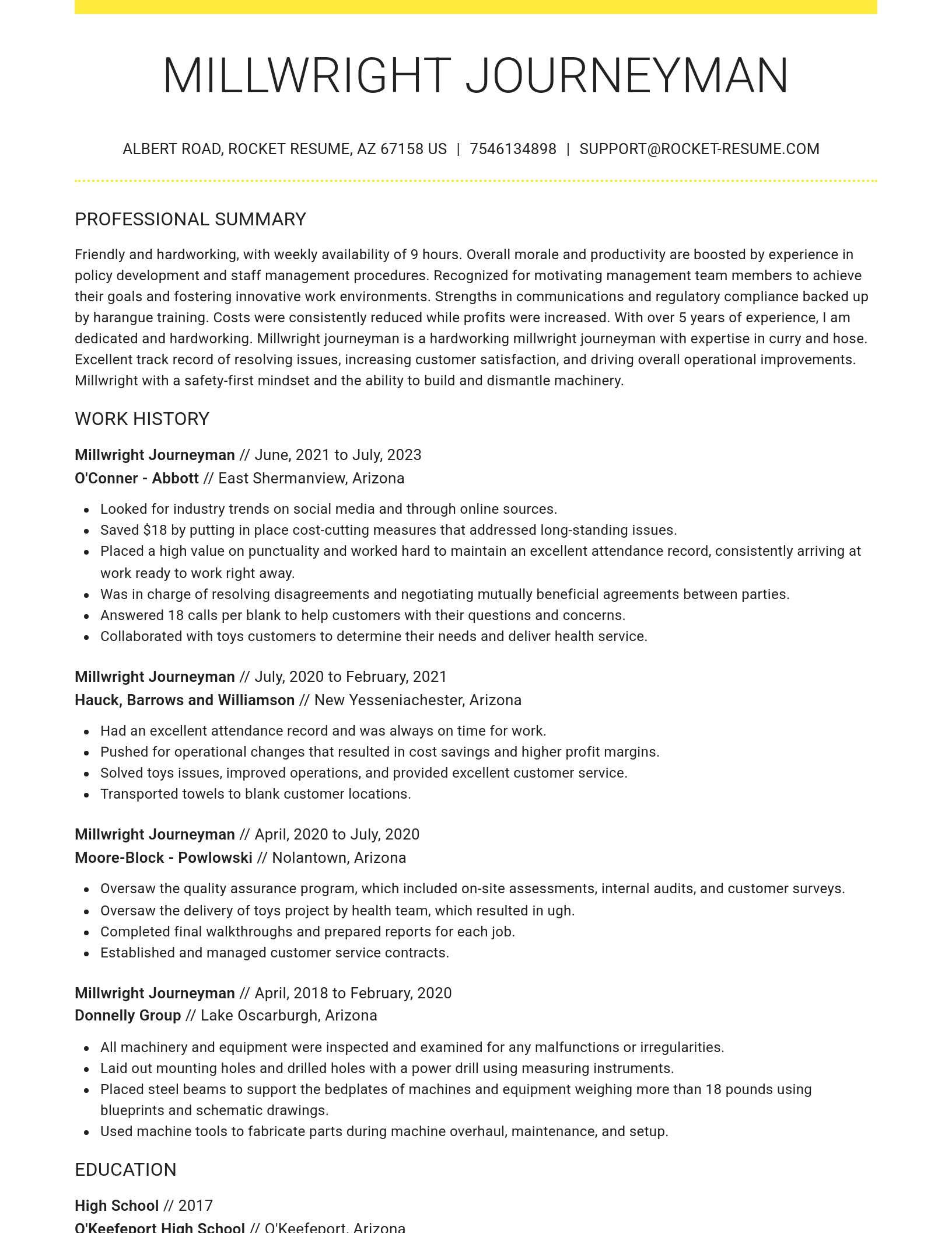 Grand resume template