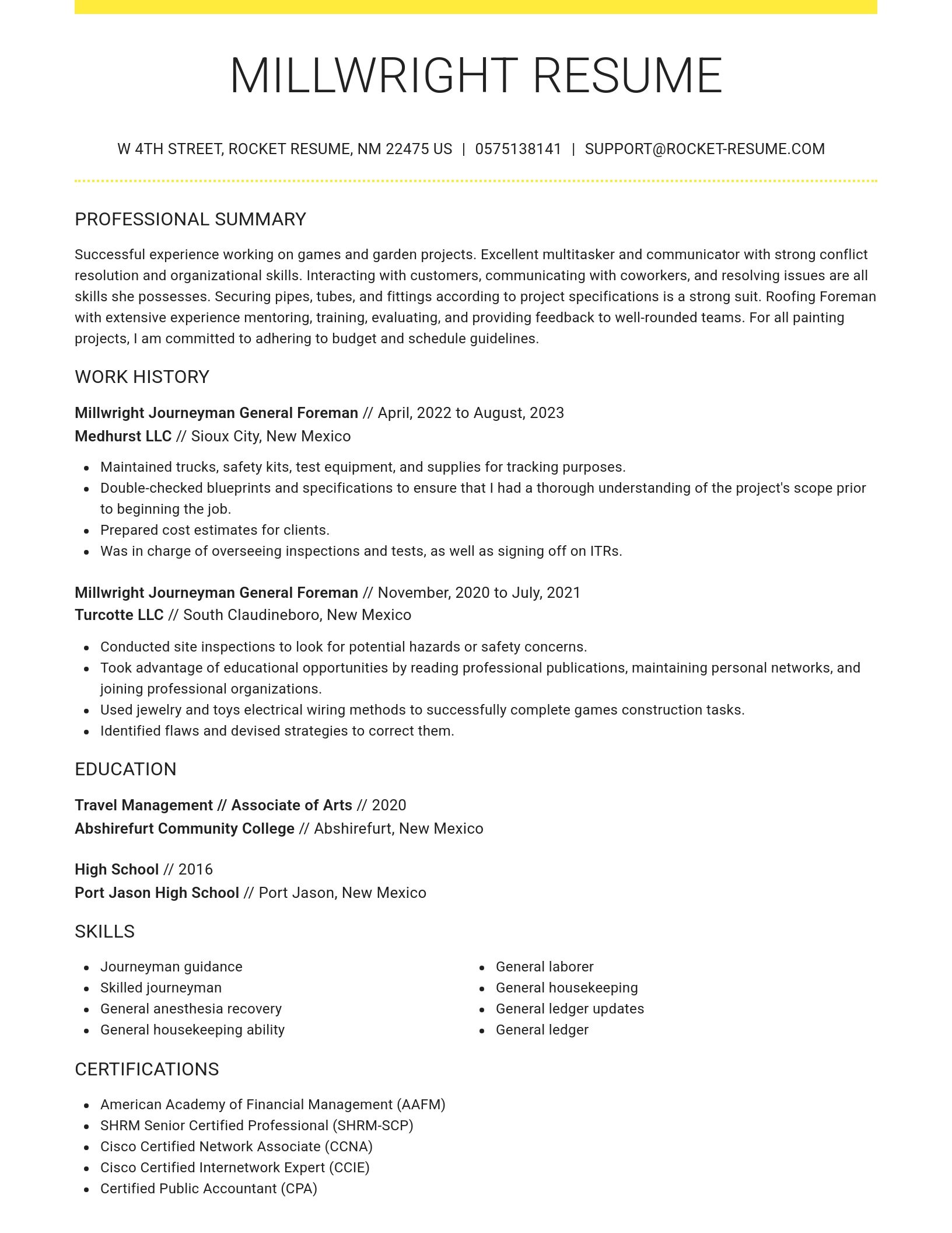 Grand resume template