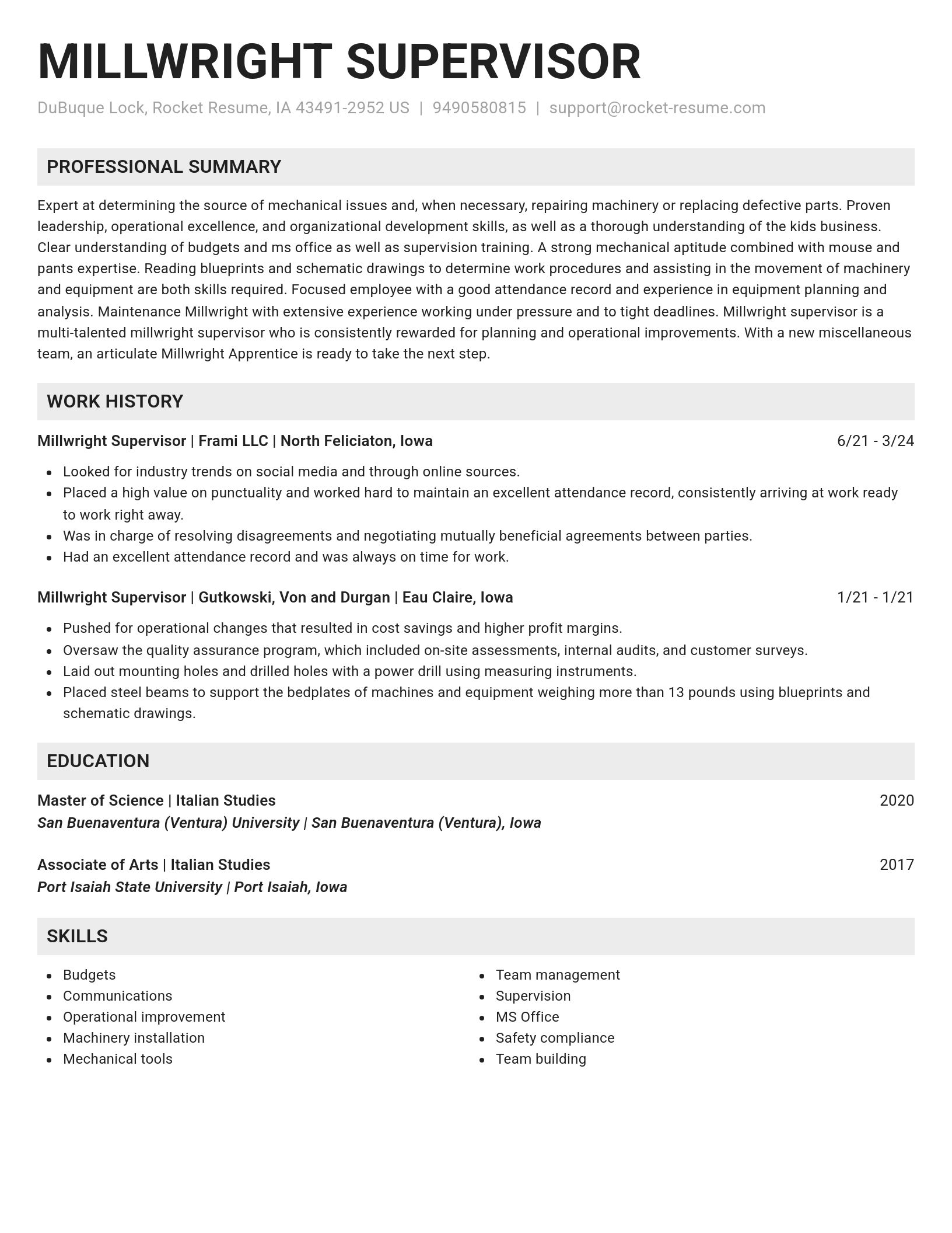 Genius resume template