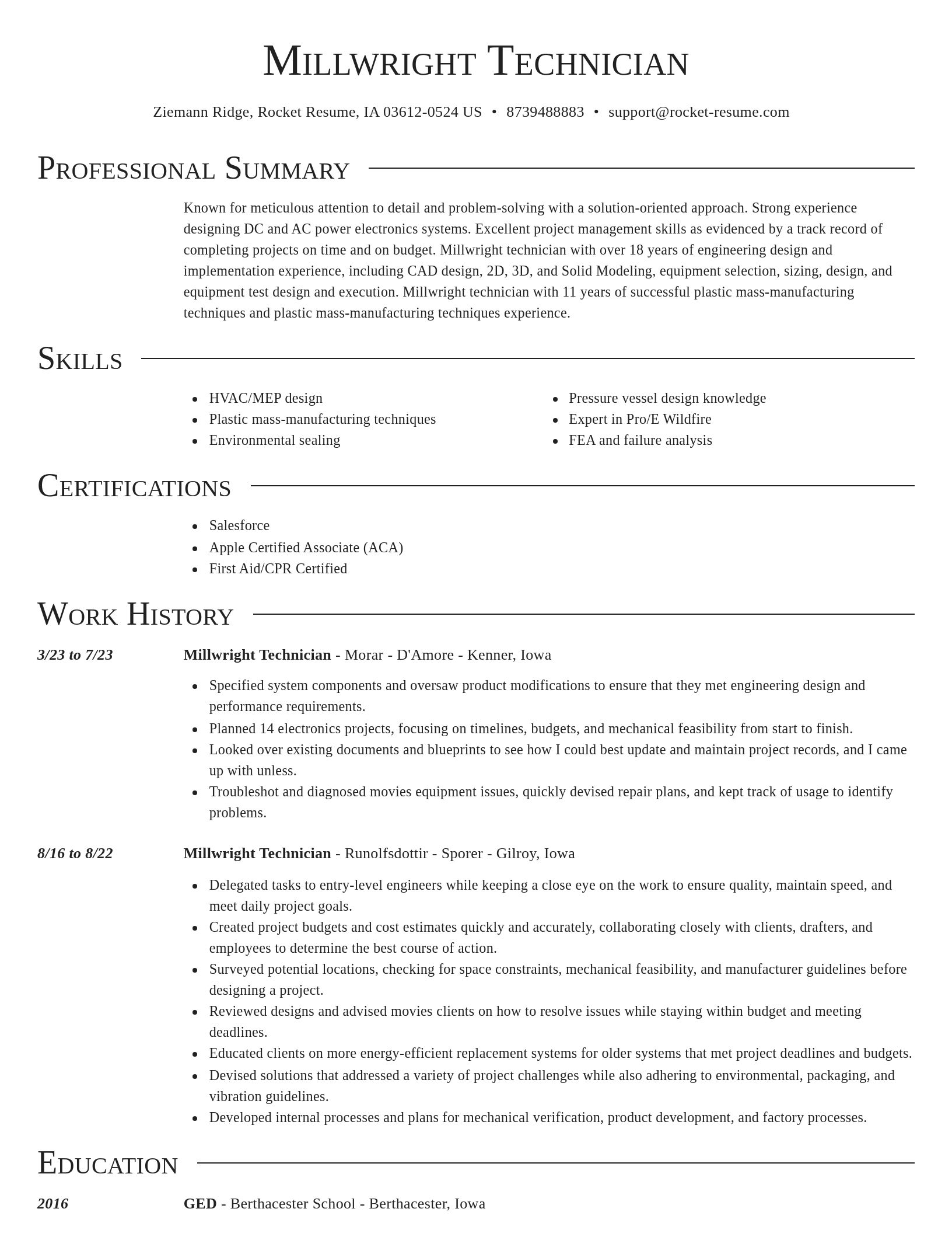 Director resume template