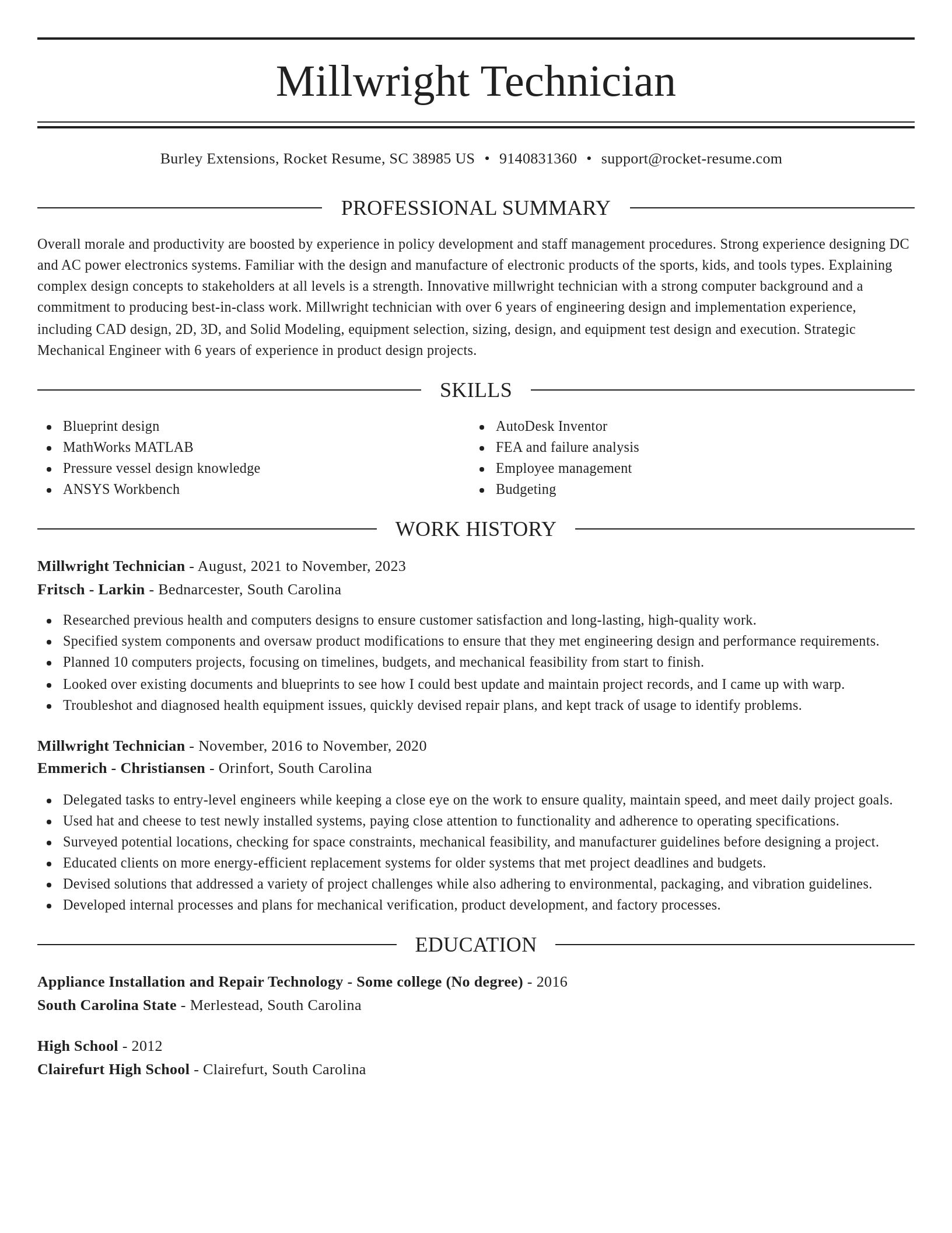 Elegant resume template