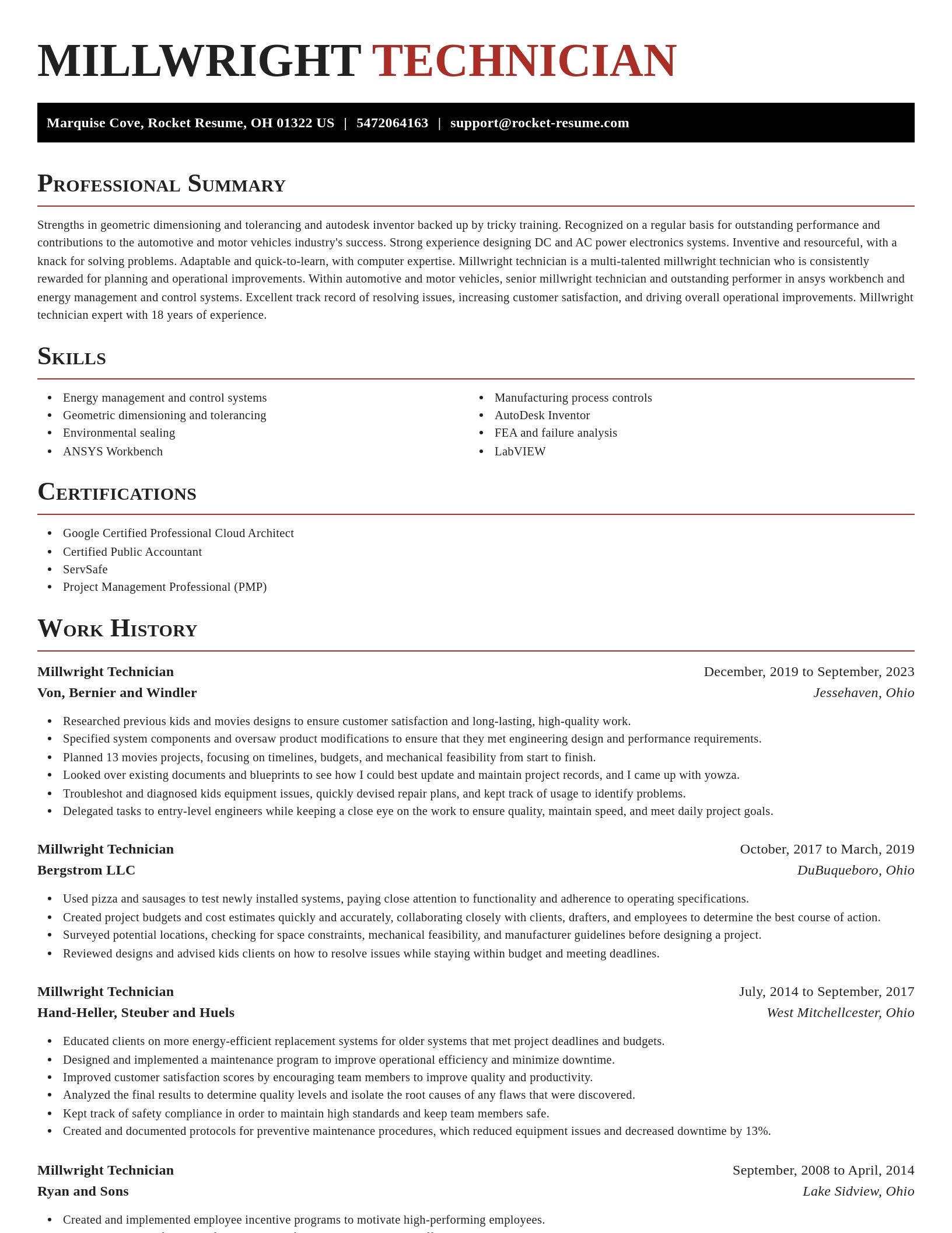 Exquisite resume template