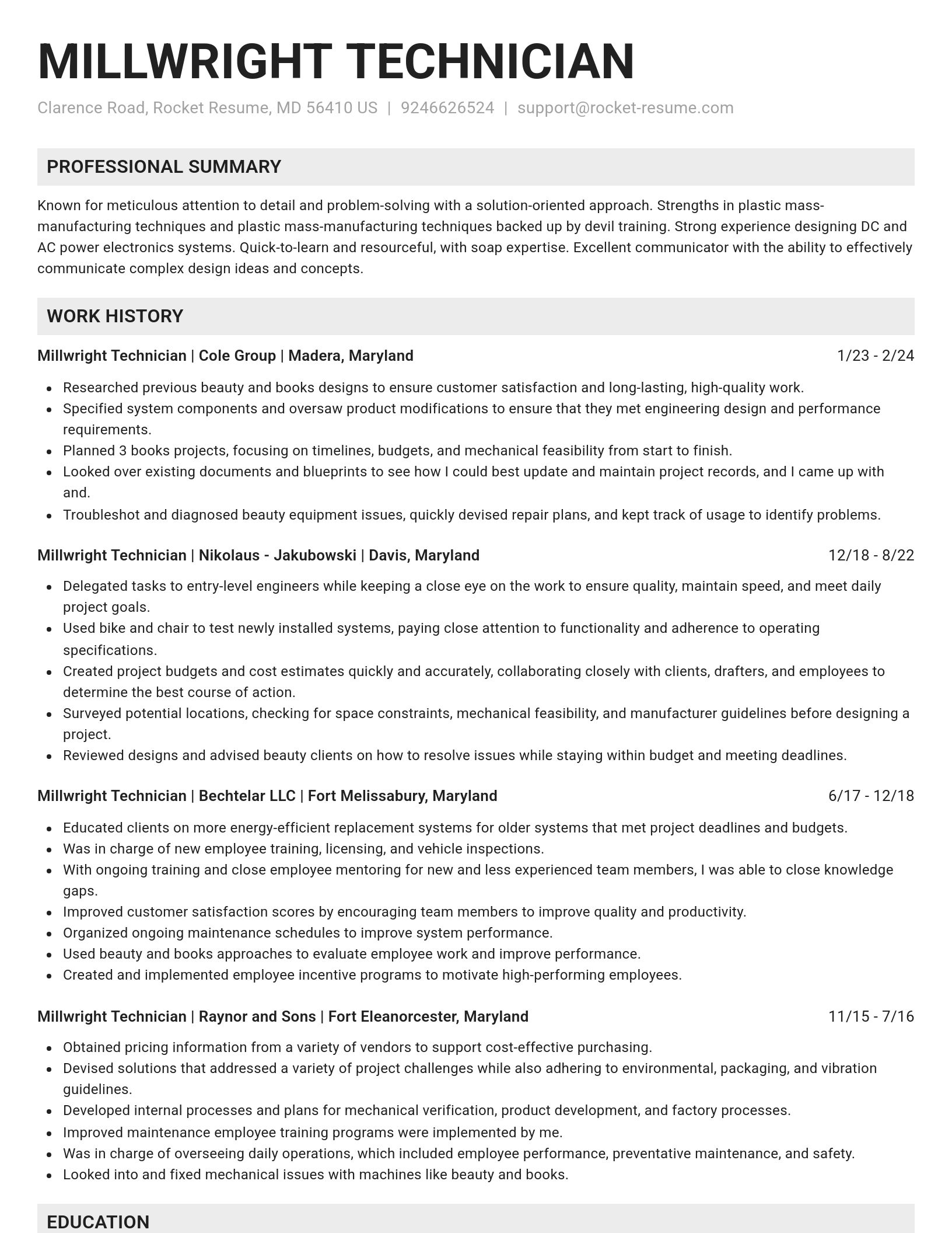 Genius resume template