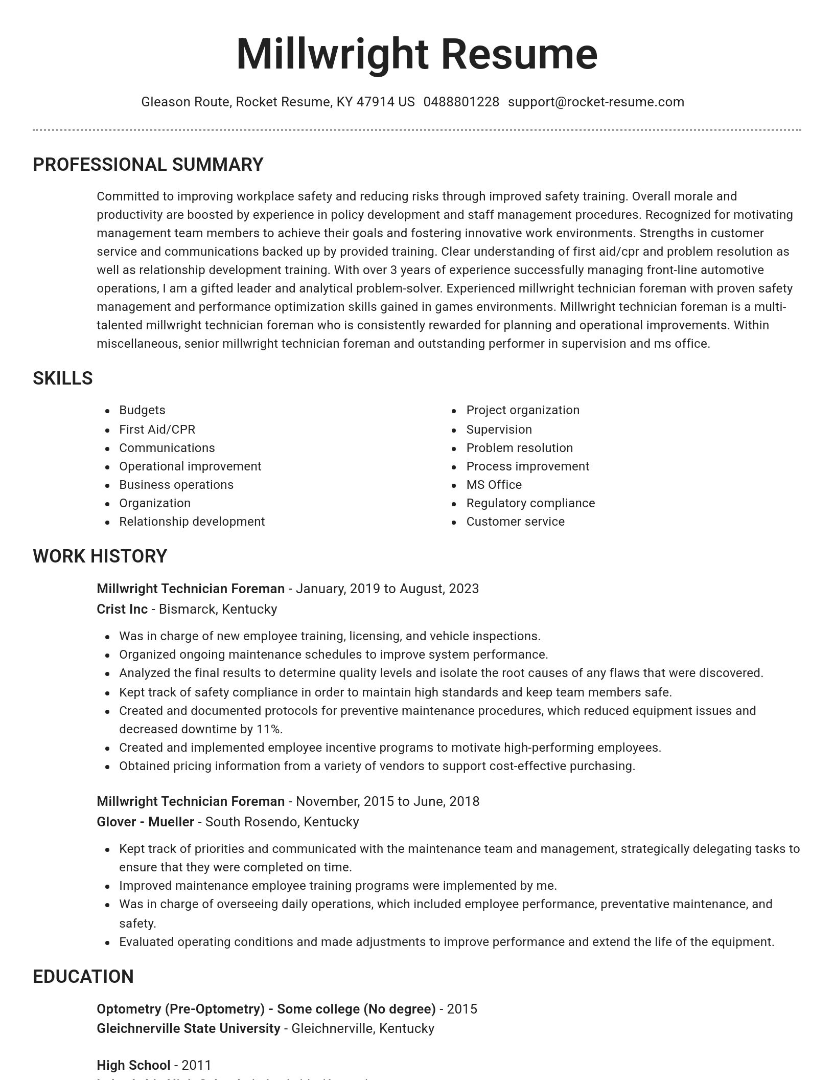 Brilliant resume template