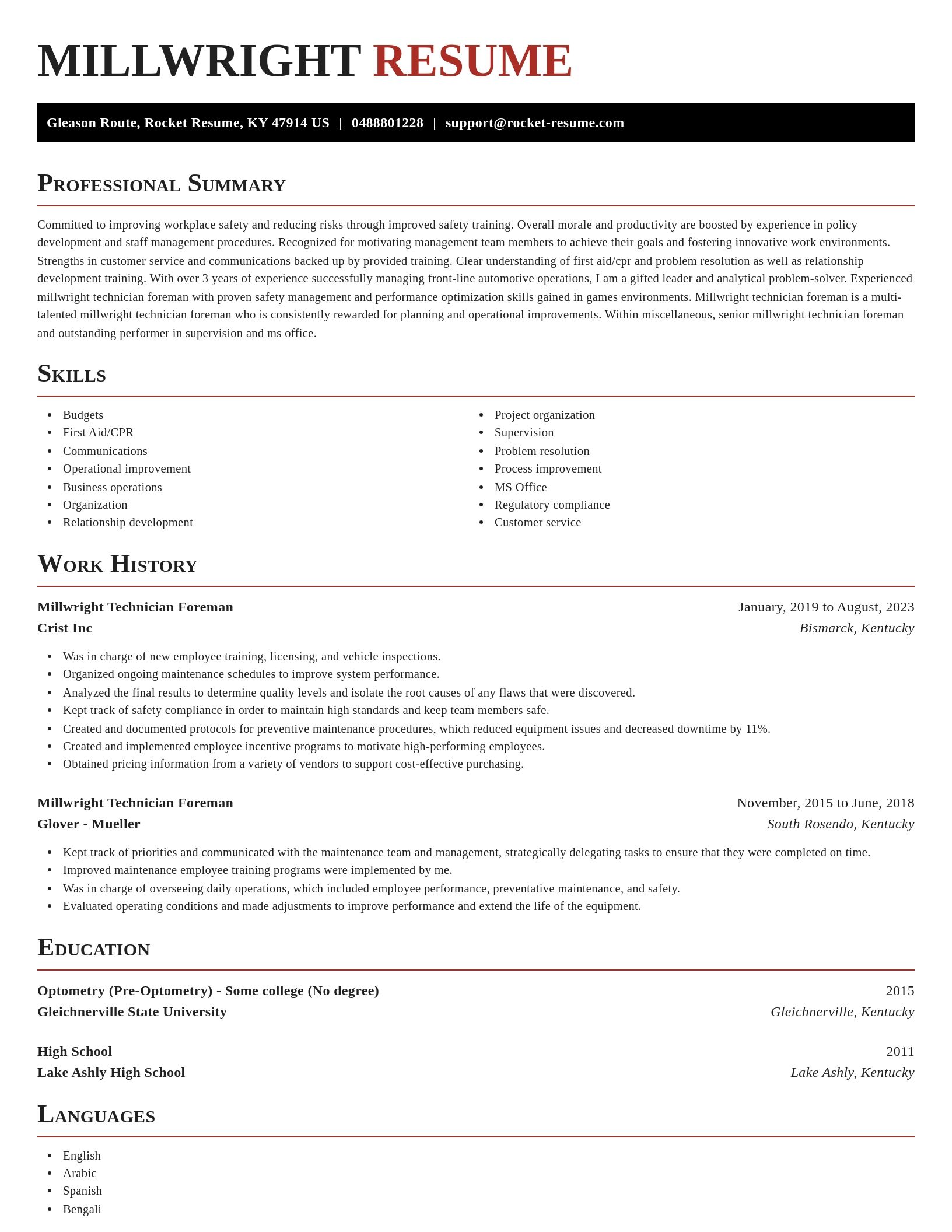 Exquisite resume template