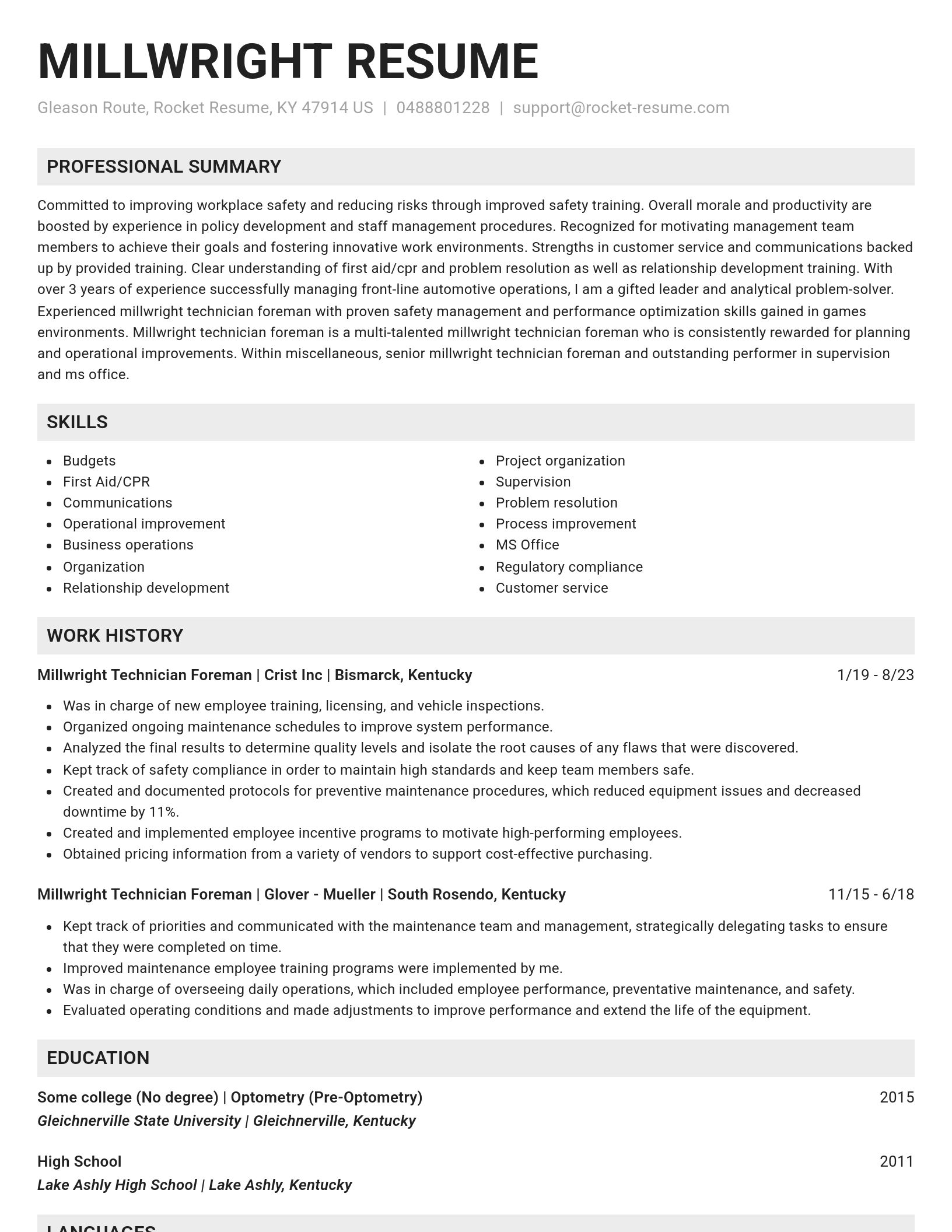Genius resume template
