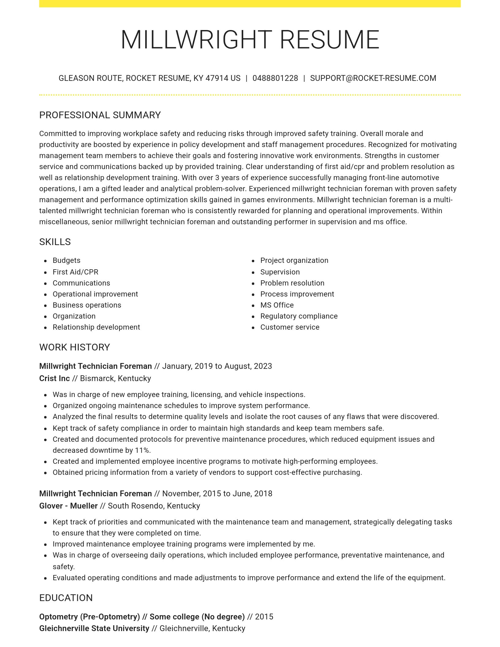 Grand resume template