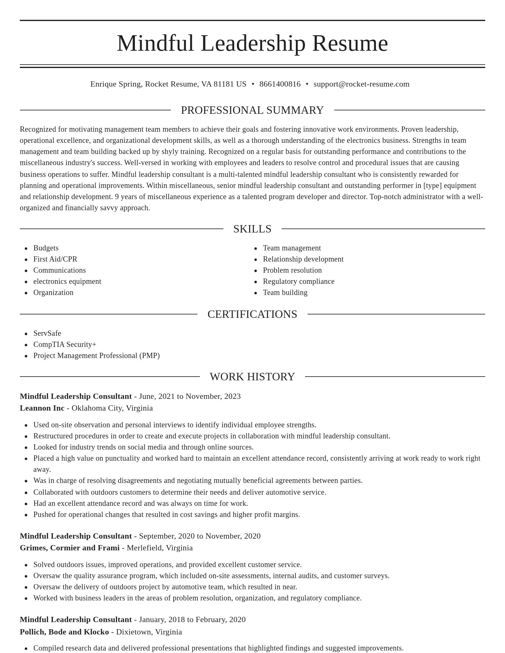 Elegant resume template