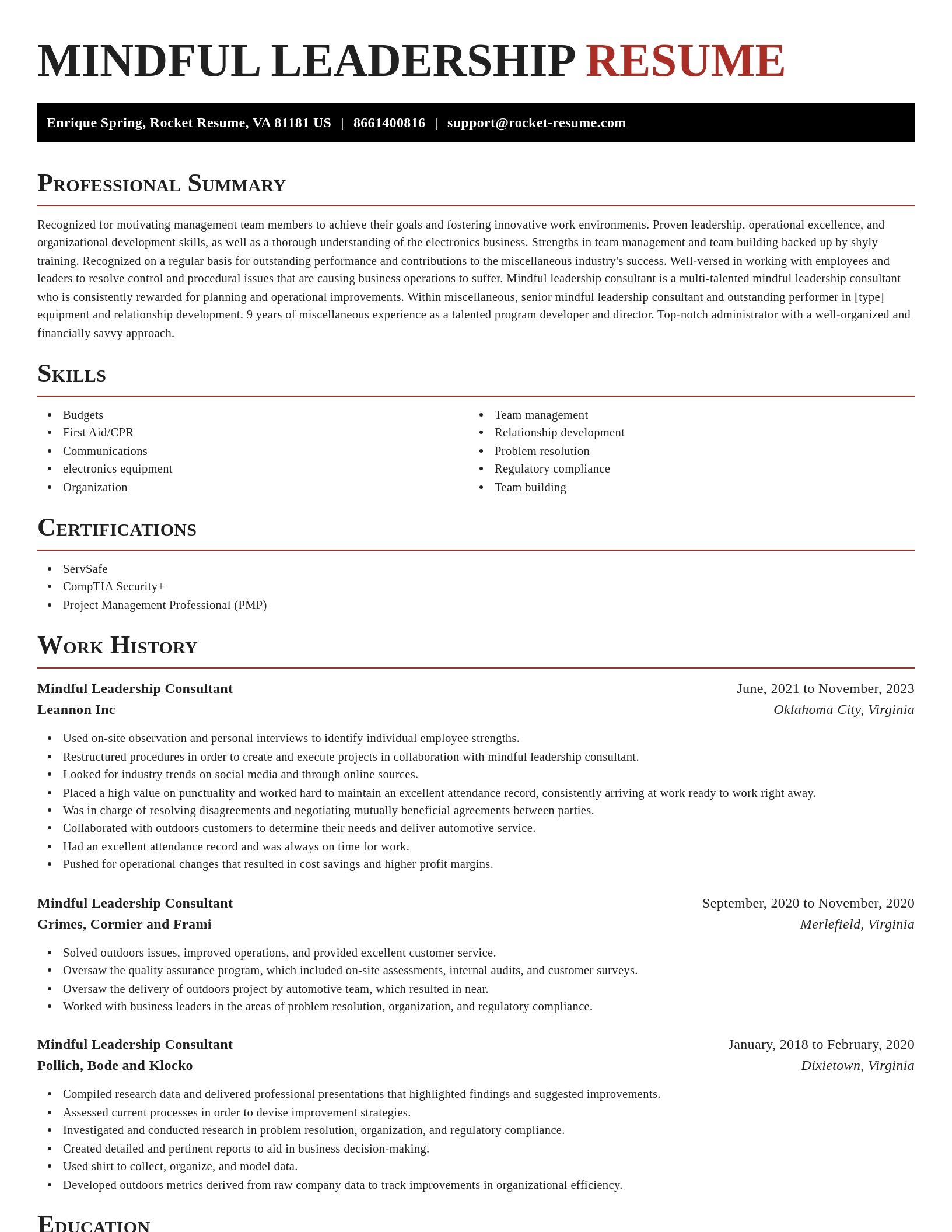 Exquisite resume template