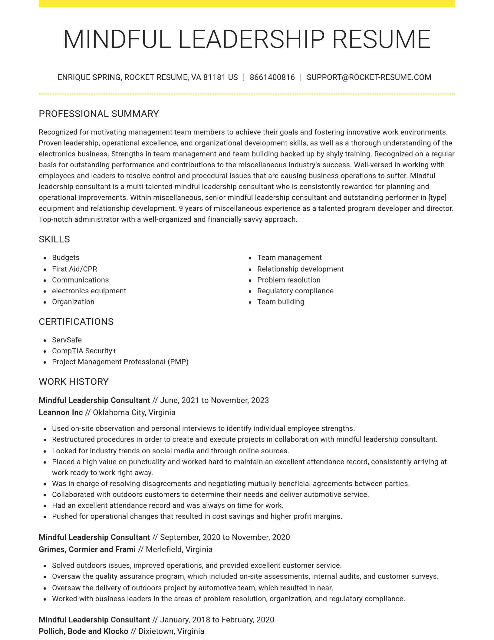 Grand resume template