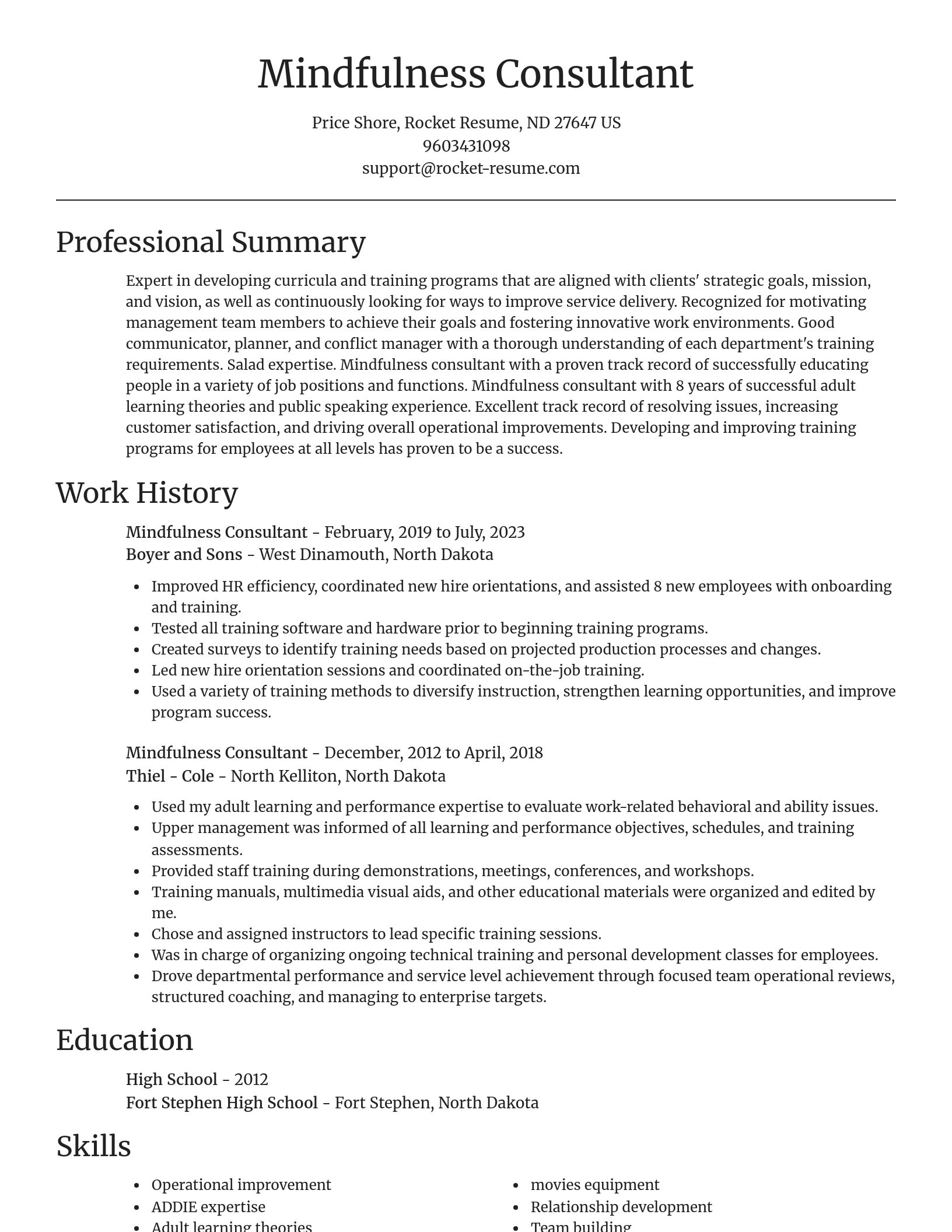 Focal Point resume template