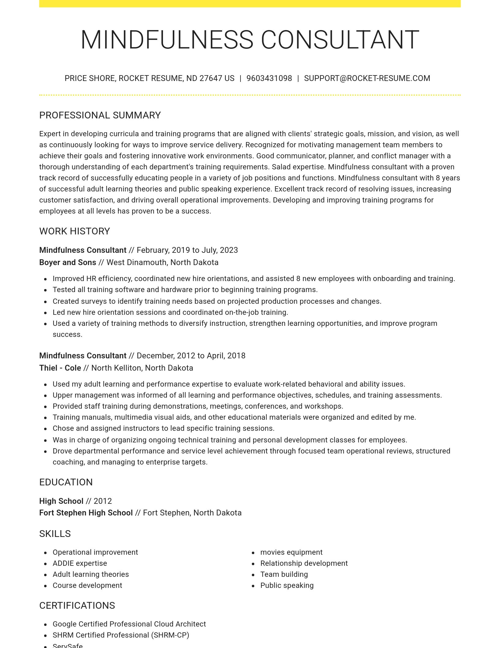 Grand resume template