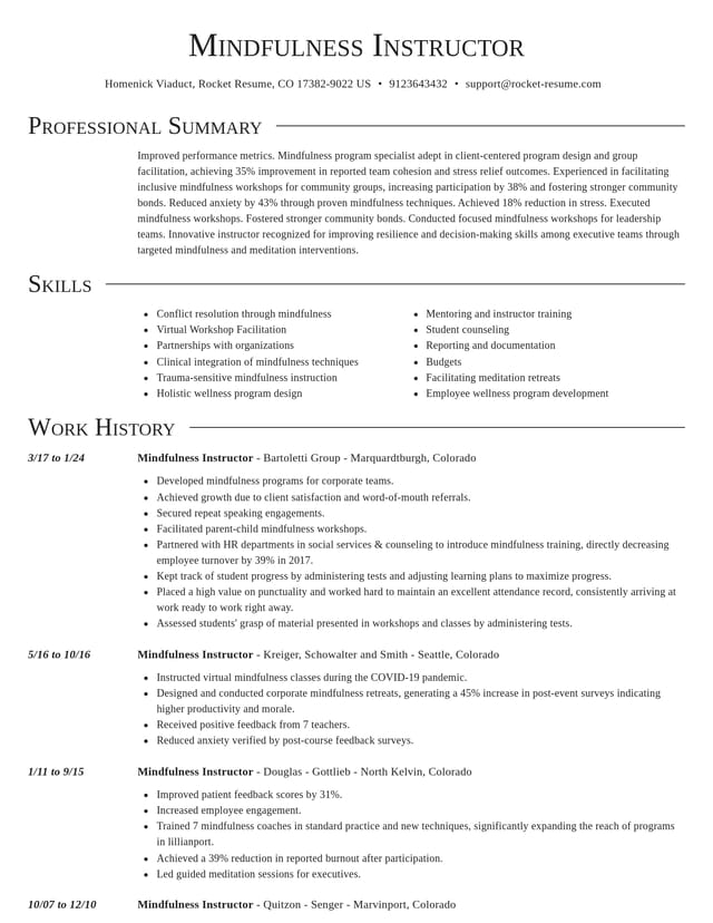 Director resume template