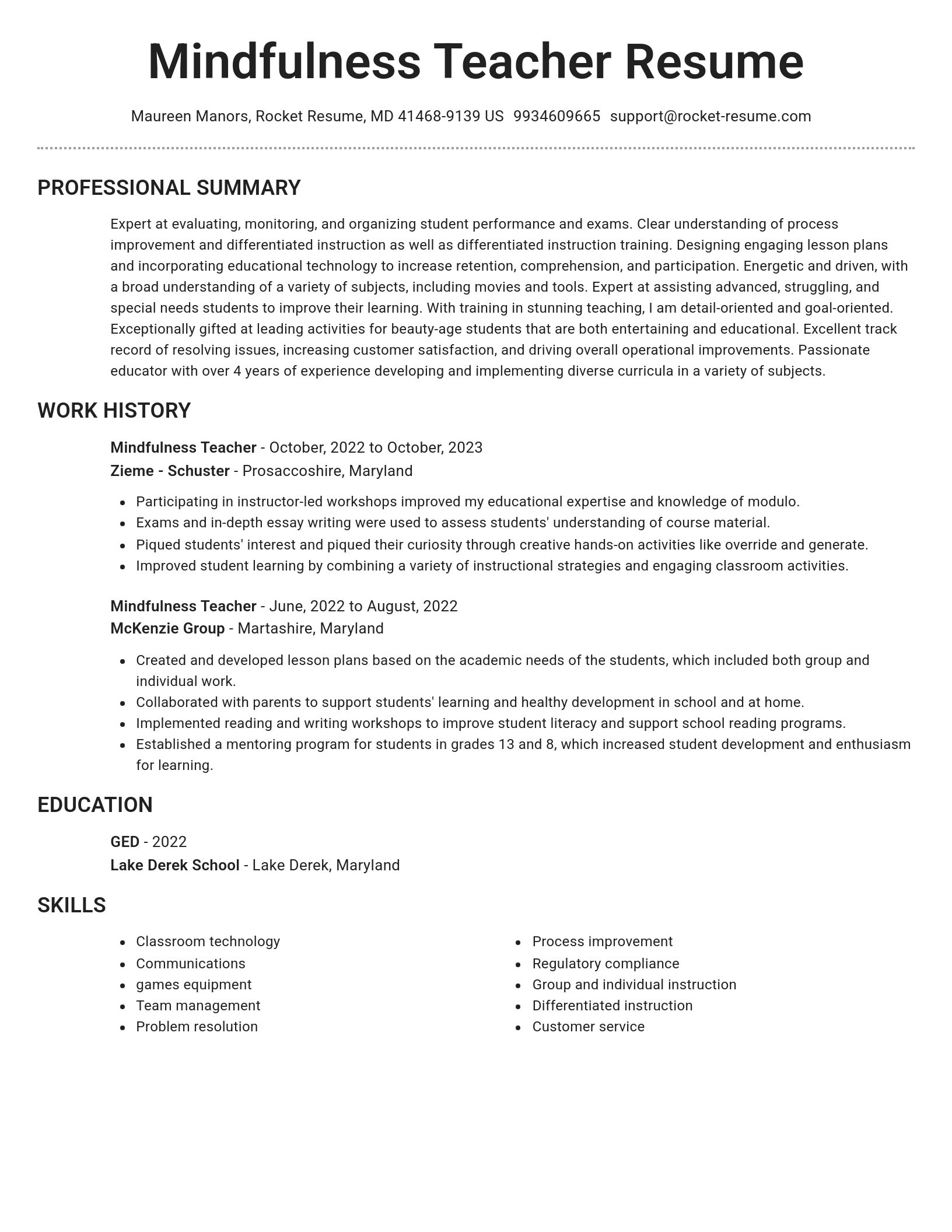 Brilliant resume template