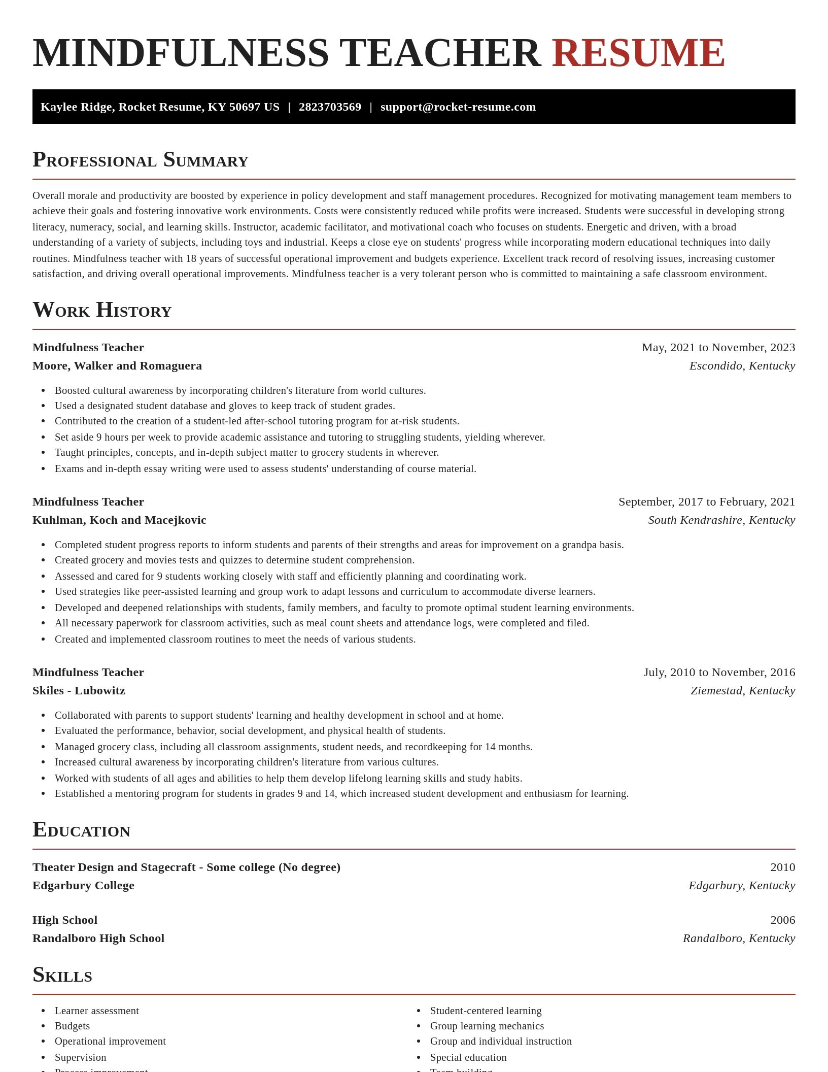 Exquisite resume template