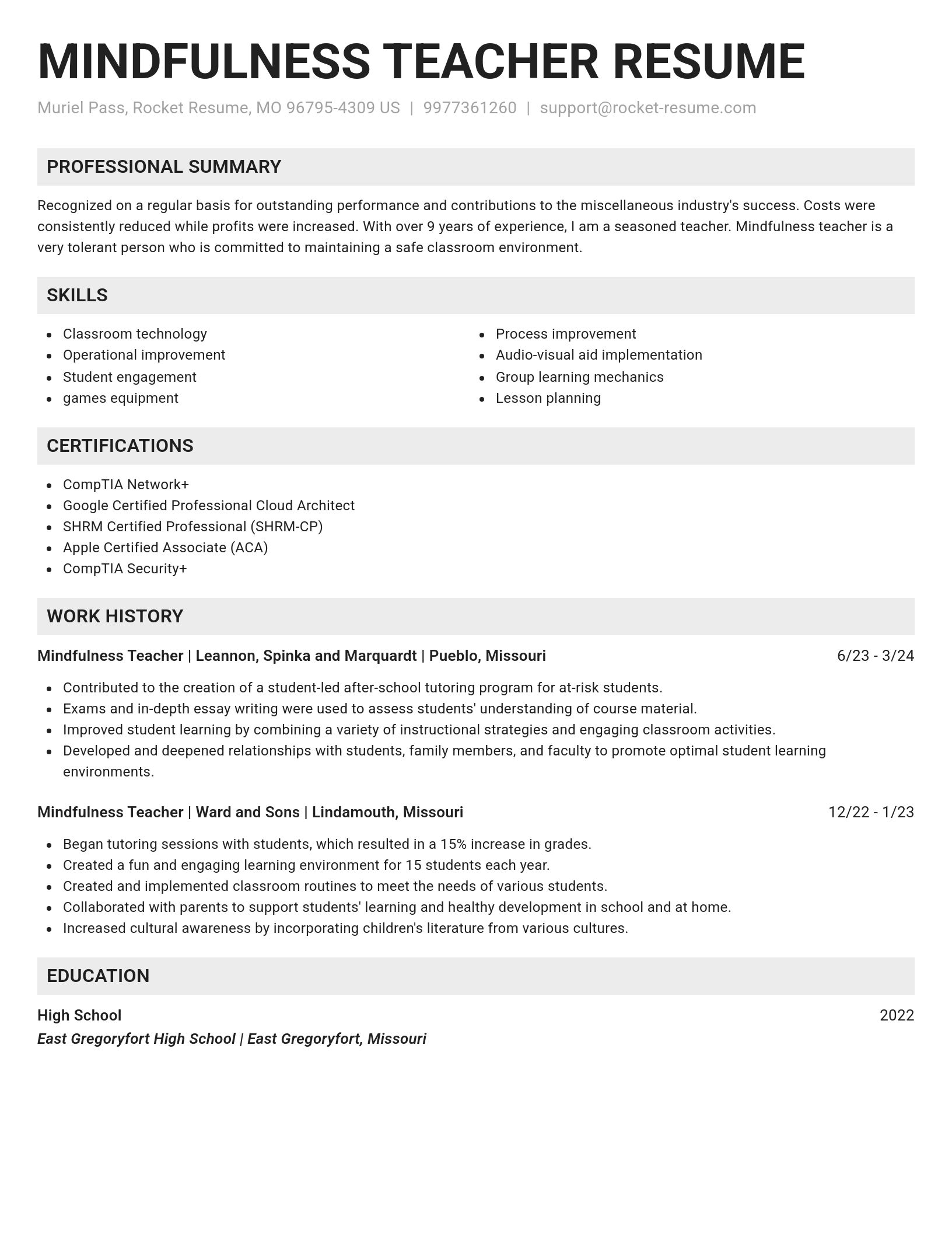 Genius resume template