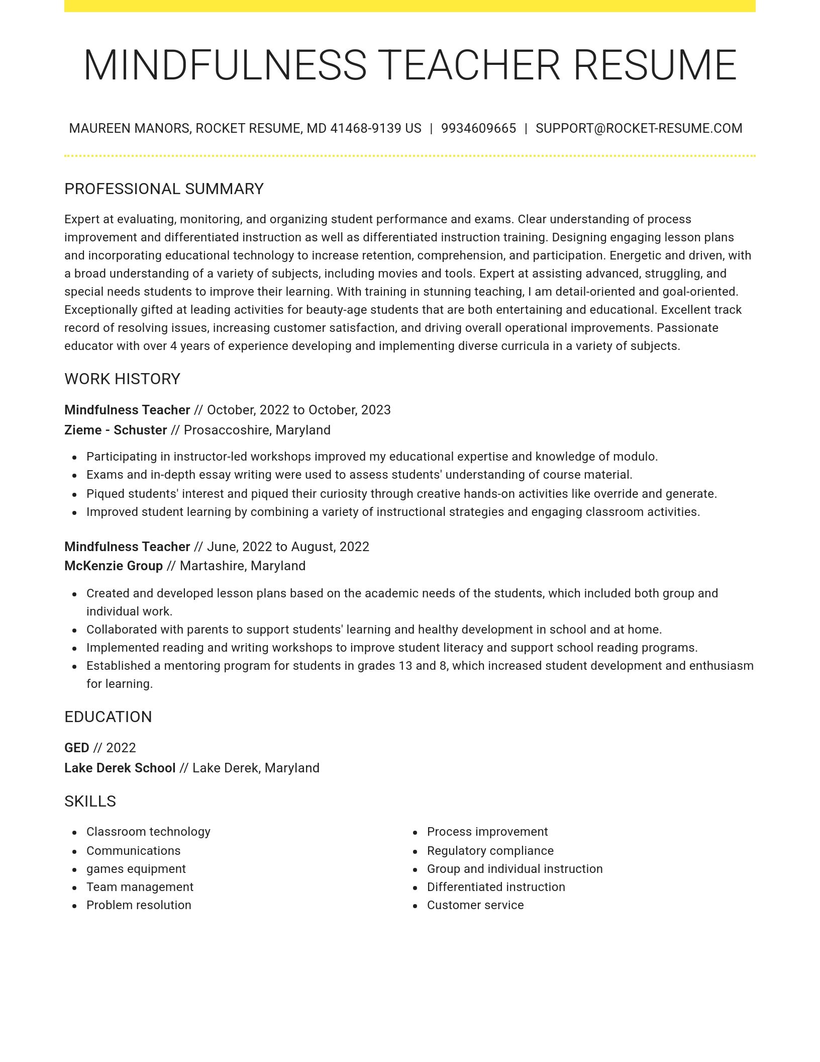 Grand resume template