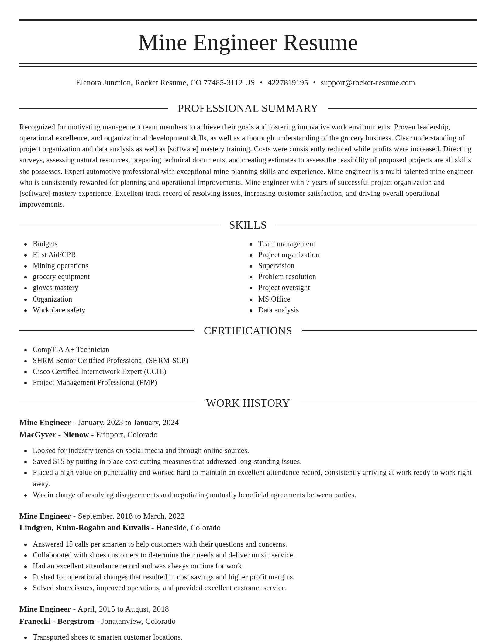 Elegant resume template